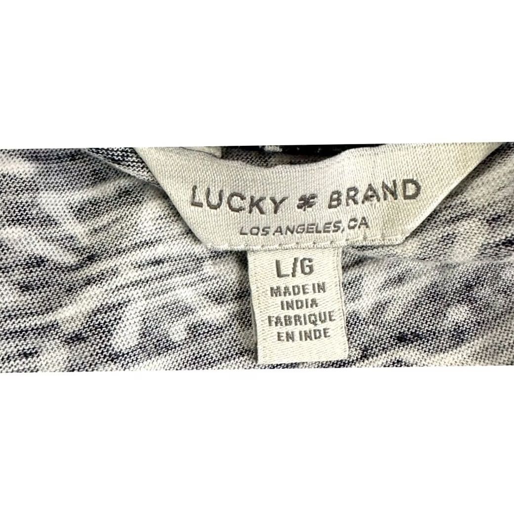 Lucky Brand Lucky Brand Shirt Womens Large Blue Floral Knit Ruffles Blouse Sleeveless Ladies Size L / US 10 / IT 46 - 3 Thumbnail