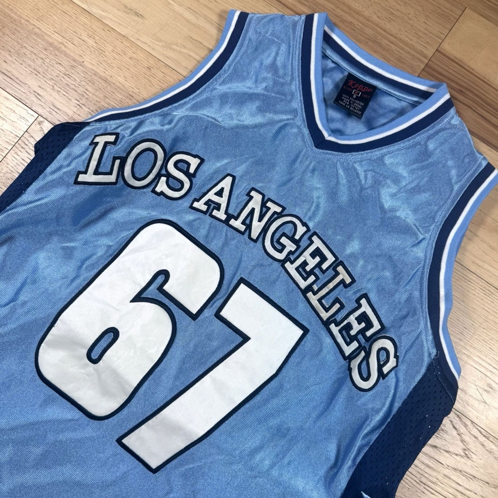 Vintage VINTAGE Kenpo Basketball Jersey Tank Mens Small Los Angeles #67 Powder Blue Blue Size US S / EU 44-46 / 1 - 2 Thumbnail