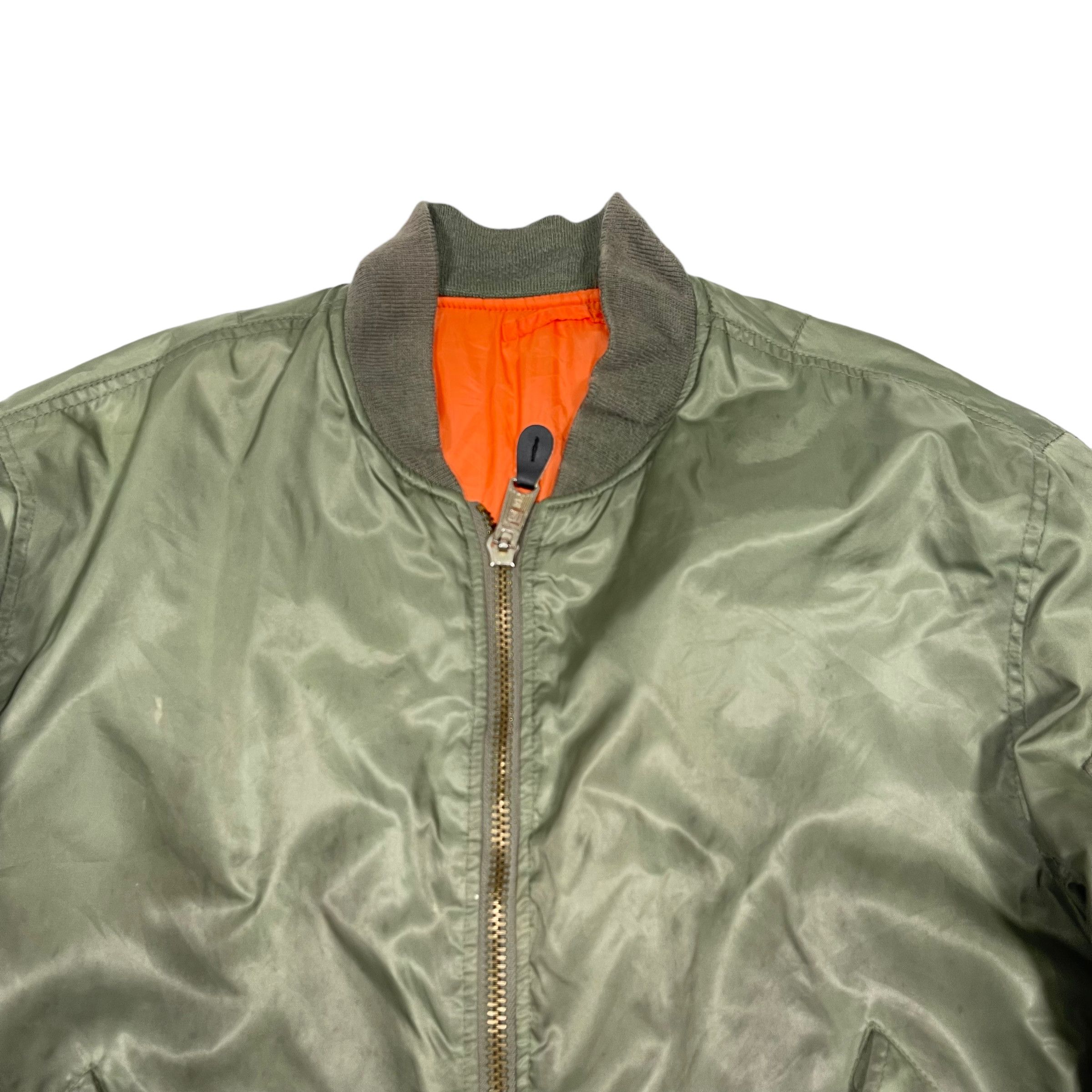 Vintage Vintage 1990s MA-1 Bomber Air Force Nylon Reversible Jacket Size US XL / EU 56 / 4 - 6 Thumbnail
