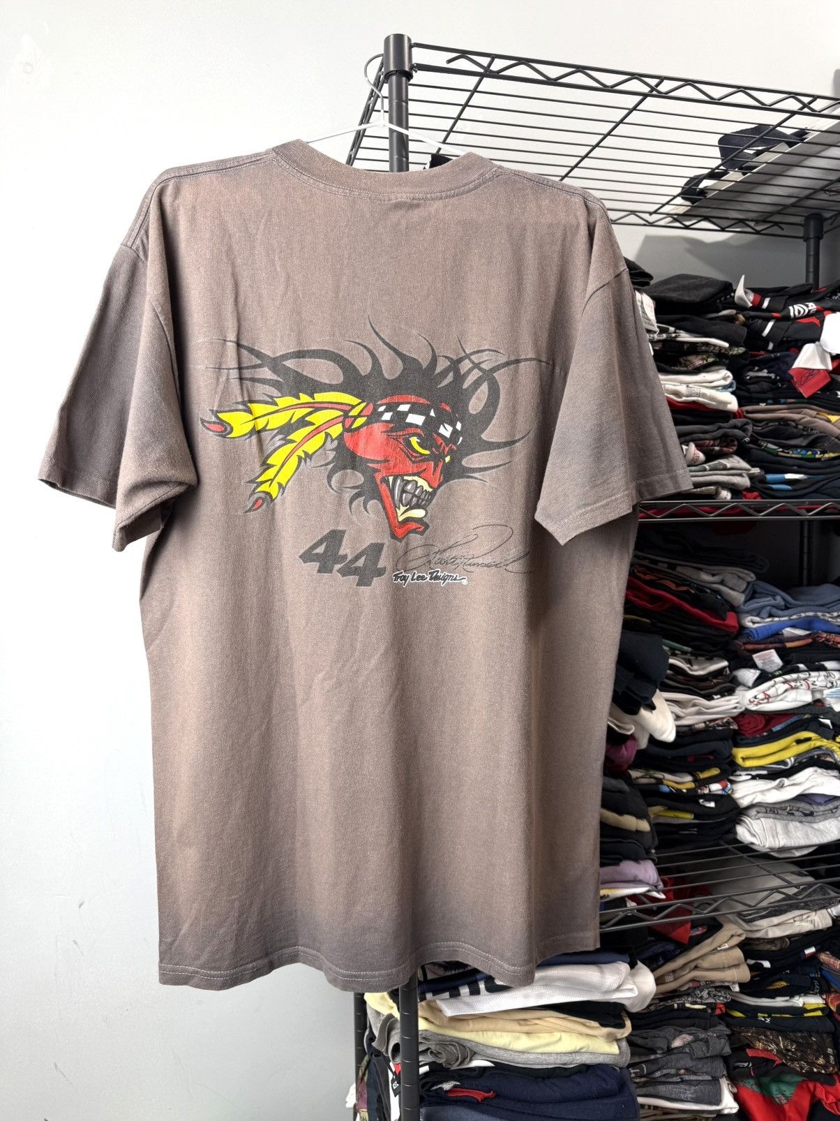 Vintage TLD Troy Lee Designs Skull Motocross Racing T Shirt Size US L / EU 52-54 / 3 - 1 Thumbnail