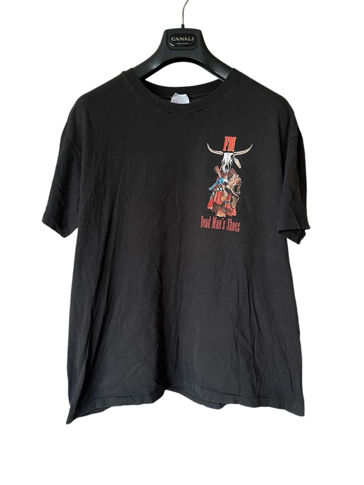 Band Tees × Vintage 1993 FM Dead Man’s Shoes Hanes vintage black tee rock Size US XL / EU 56 / 4 - 3 Thumbnail