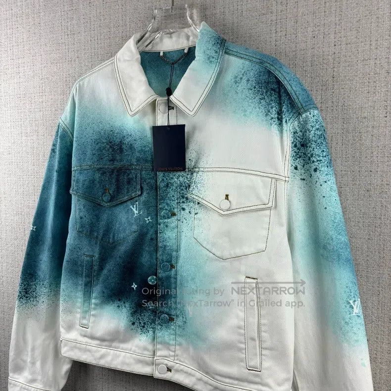 Louis Vuitton Louis Vuitton SS23 spray-painted single-breasted denim jac Size US M / EU 48-50 / 2 - 2 Thumbnail