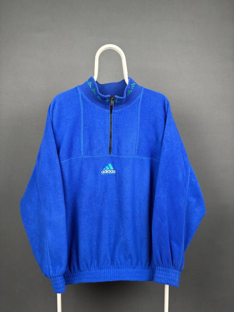 Adidas Adidas 90s Fleece Sweatshirt Size M Blue Vintage Size US M / EU 48-50 / 2 - 1 Thumbnail