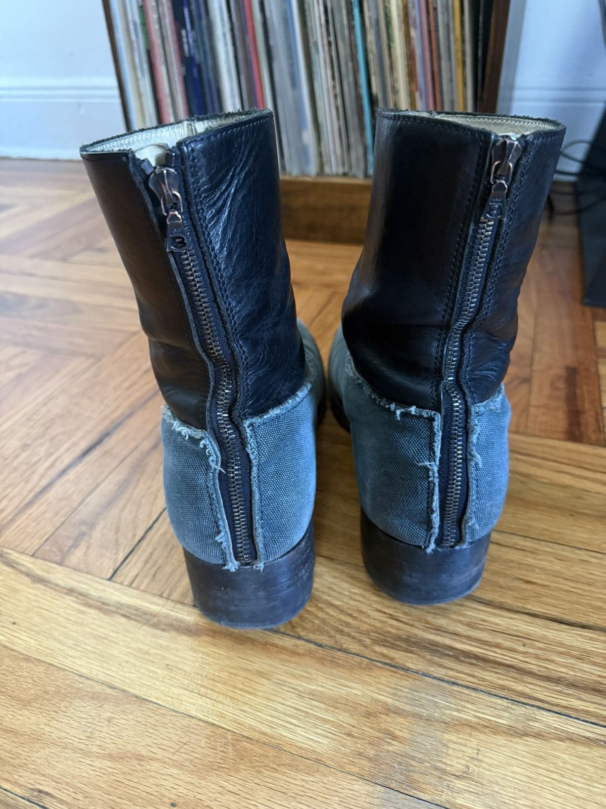 wjk wjk denim & calfskin back zip boots Size US 11.5 / EU 44-45 - 4 Thumbnail