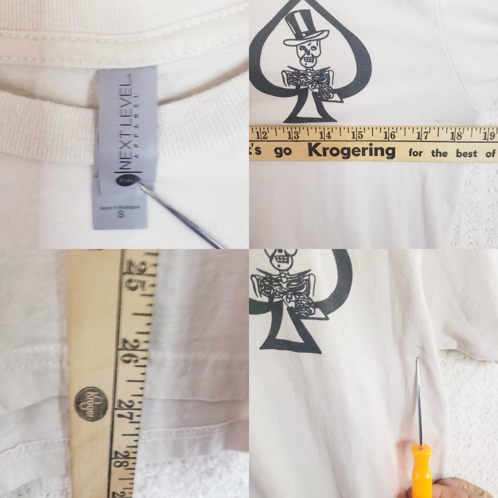 Logo 7 Nine Line Shirt Men Ivory White Short Sleeve Tee Logo T-Shirt S Regular Military Tactical Dollar Bill Logo Size US 29 - 10 Thumbnail