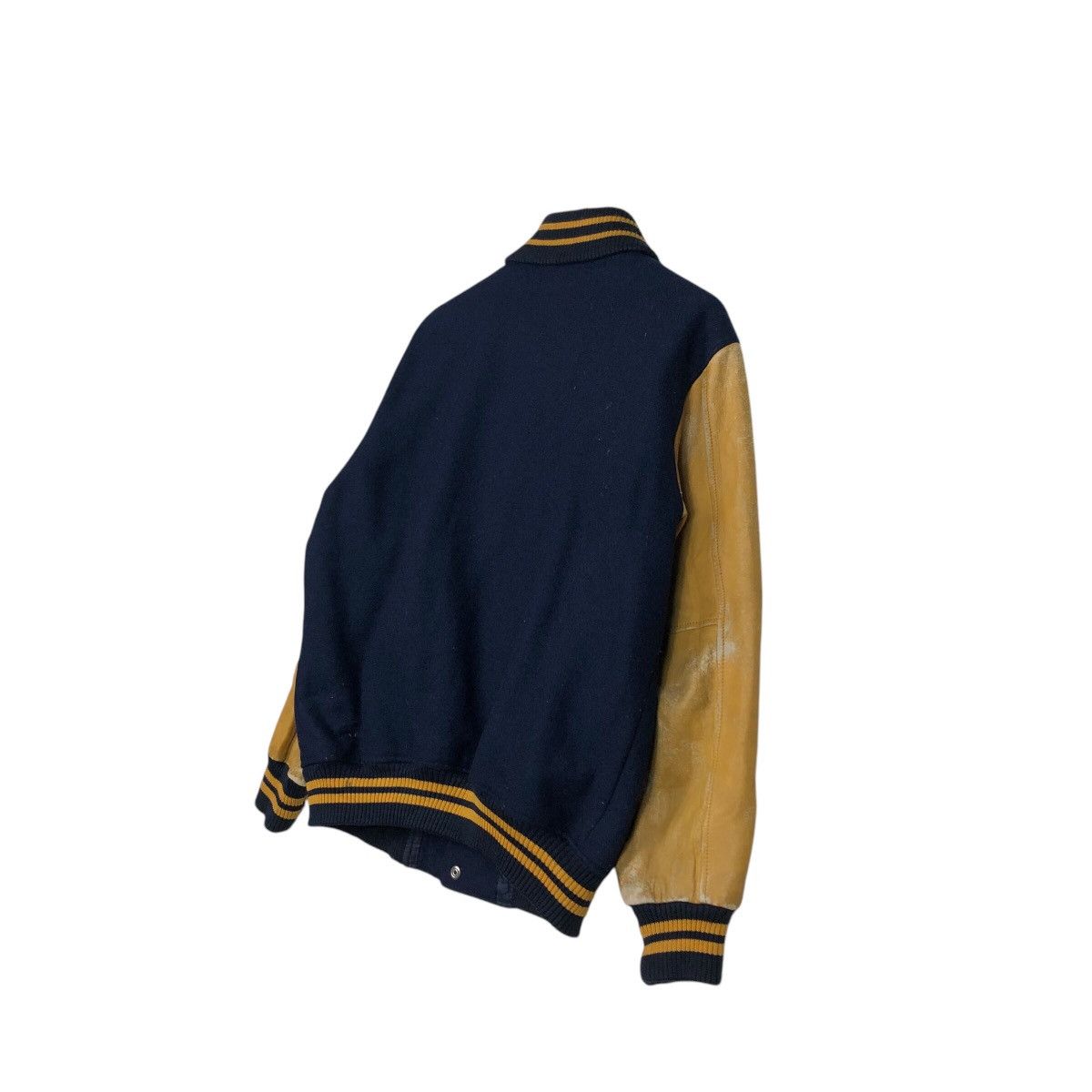 Japanese Brand × Vintage 📌Vintage Leather Varsity Jacket Mc Gregor Big Logo Size US M / EU 48-50 / 2 - 11 Thumbnail