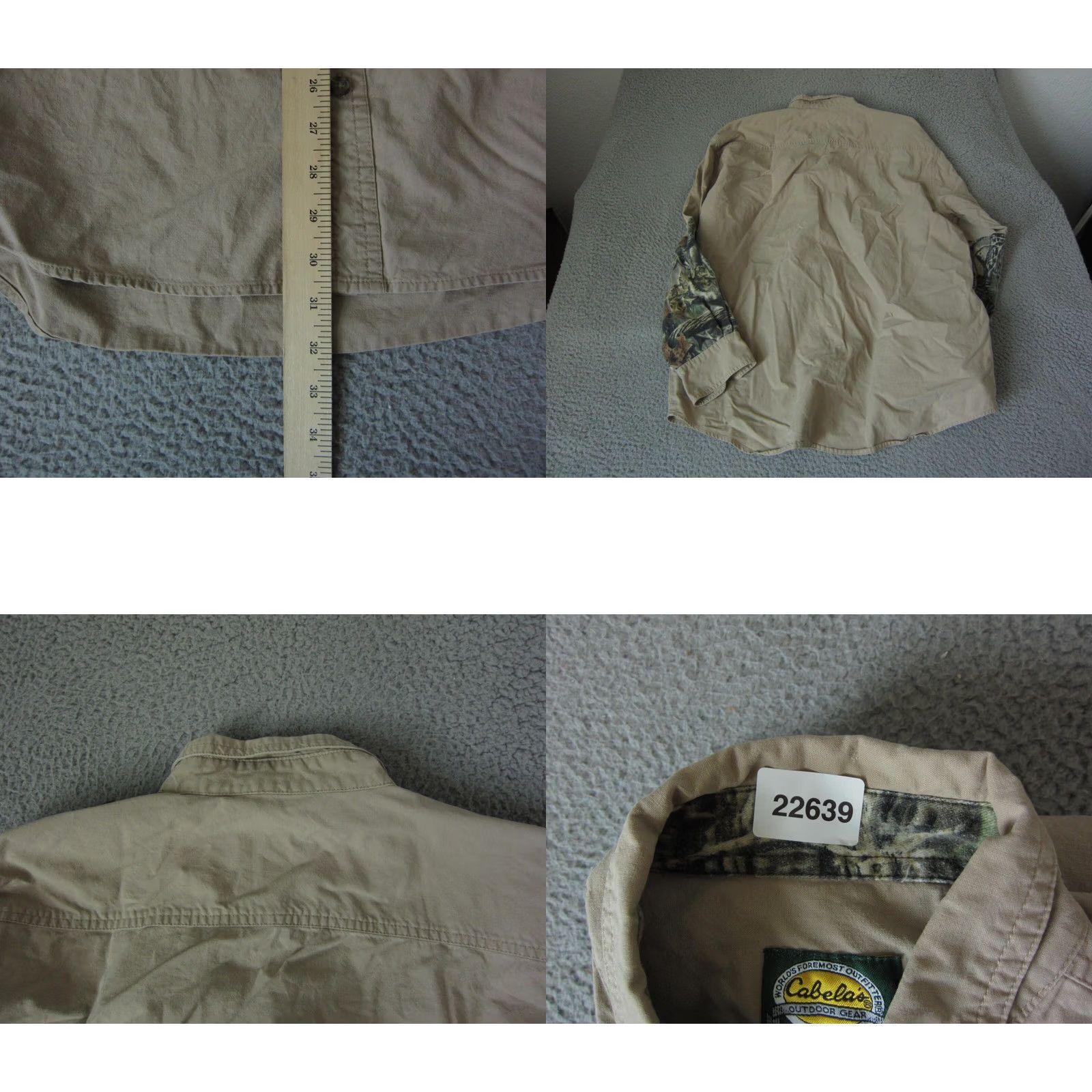 Vintage Cabelas Shirt Adult Large Brown Camouflage Canvas Hunting Mens 90s Size US L / EU 52-54 / 3 - 8 Thumbnail