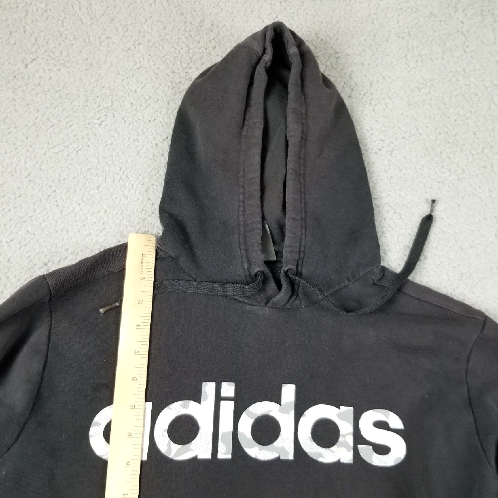 Adidas Adidas Men's Camo Logo Hoodie Pullover Sweatshirt Black Camouflage All Seasons Sports Size US M / EU 48-50 / 2 - 2 Thumbnail