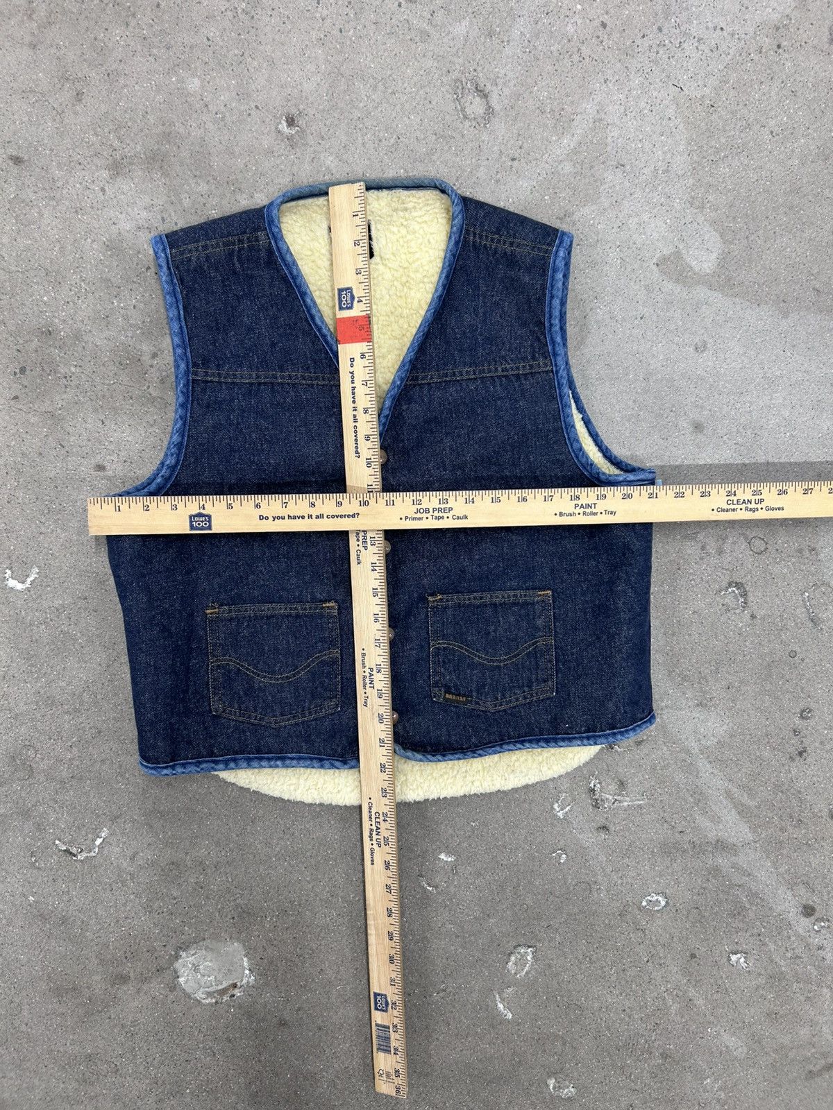 Sears Vintage Dark Indigo Sears Sherpa lined denim vest Size US L / EU 52-54 / 3 - 6 Thumbnail
