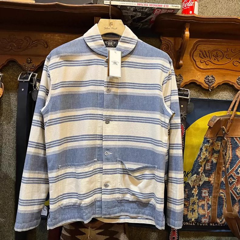 RRL Ralph Lauren RRL Ralph Lauren 20 cotton and linen striped retro jackets Size US M / EU 48-50 / 2 - 1 Thumbnail