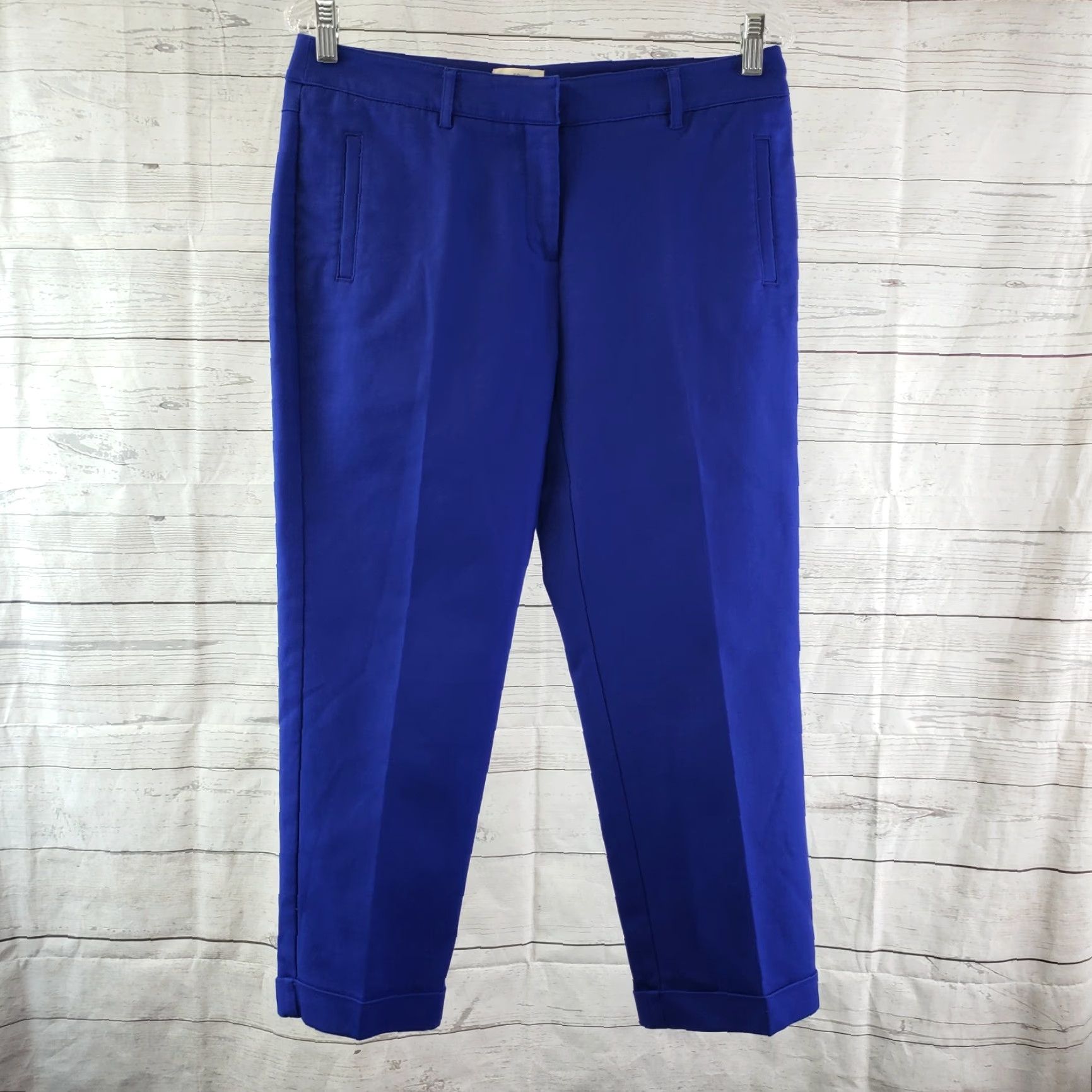 Vintage VINTAGE? No, So Slimming by Chicos Women’s Pants Sz 4 Blue Cropped Rolled Hem Slimming Cotton Blend 97% Cotton 3% Spandex Inseam 23" Size 27" / US 4 / IT 40 - 2 Thumbnail