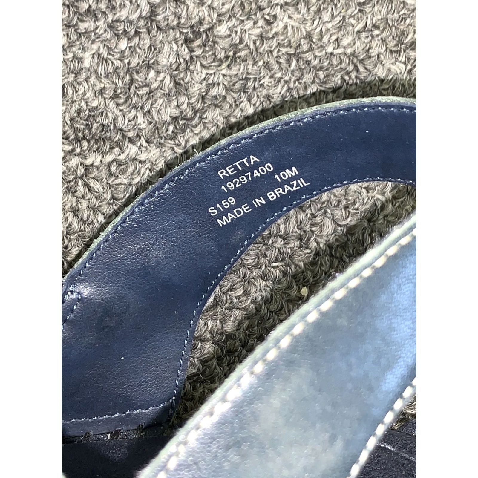 Naturalizer Naturalizer Sandal Womens Retta Navy Blue Leather Wedge Slingback Size 10 M Size US 8 / IT 38 - 4 Thumbnail