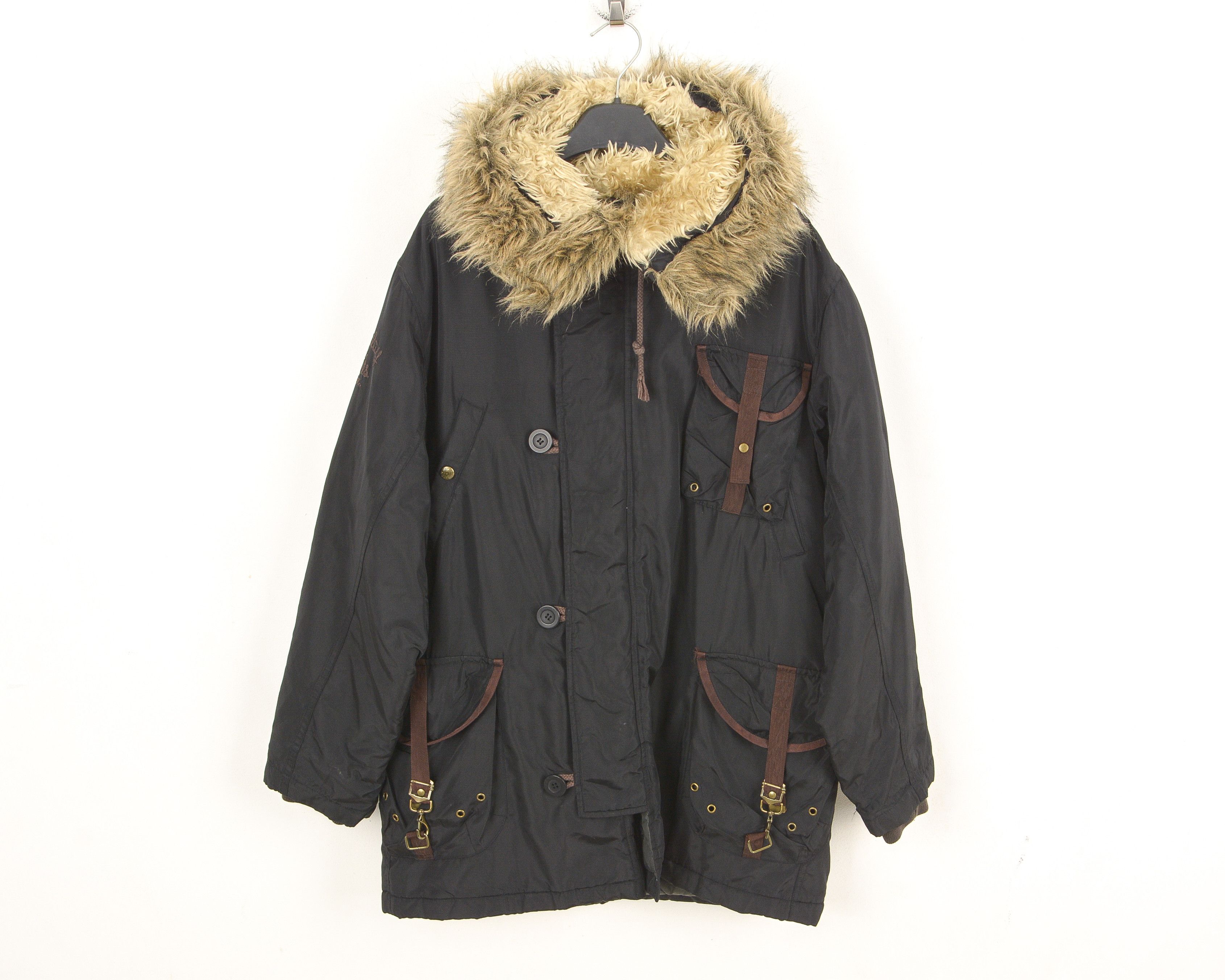 Replay Men S Coat Parka Nylon Hooded Quilted Lining Jacket Flying Size US S / EU 44-46 / 1 - 1 Thumbnail