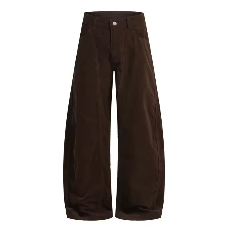 Vintage Corduroy Retro Vintage Style Baggy Brown Pants Y2k Size US 32 / EU 48 - 2 Thumbnail