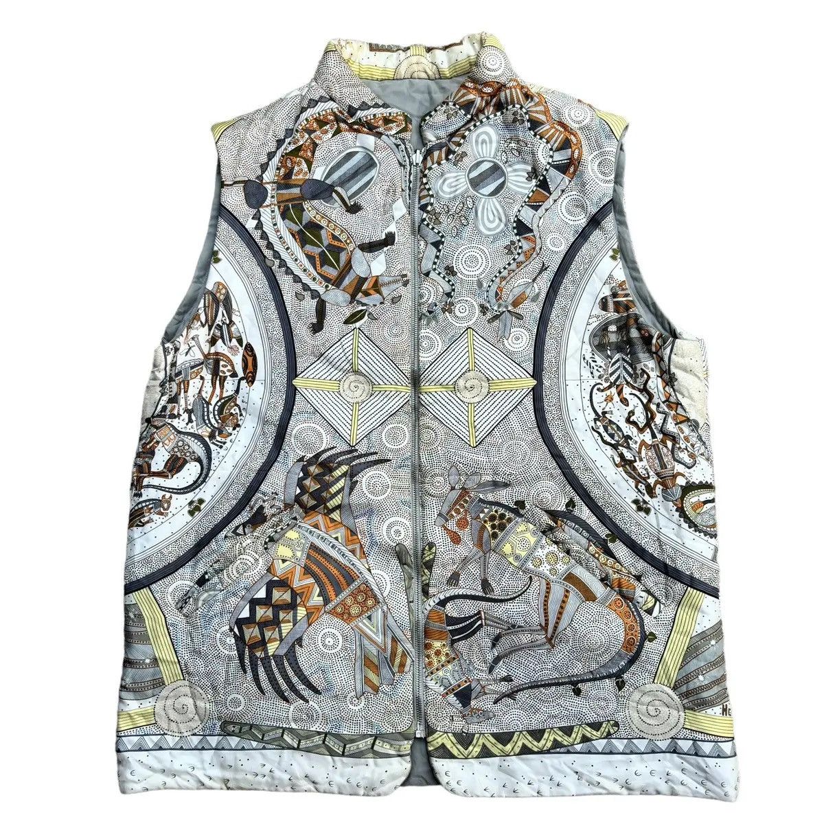 Hermes Vintage Hermes reve d'australie silk reversible jacket Size US L / EU 52-54 / 3 - 3 Thumbnail