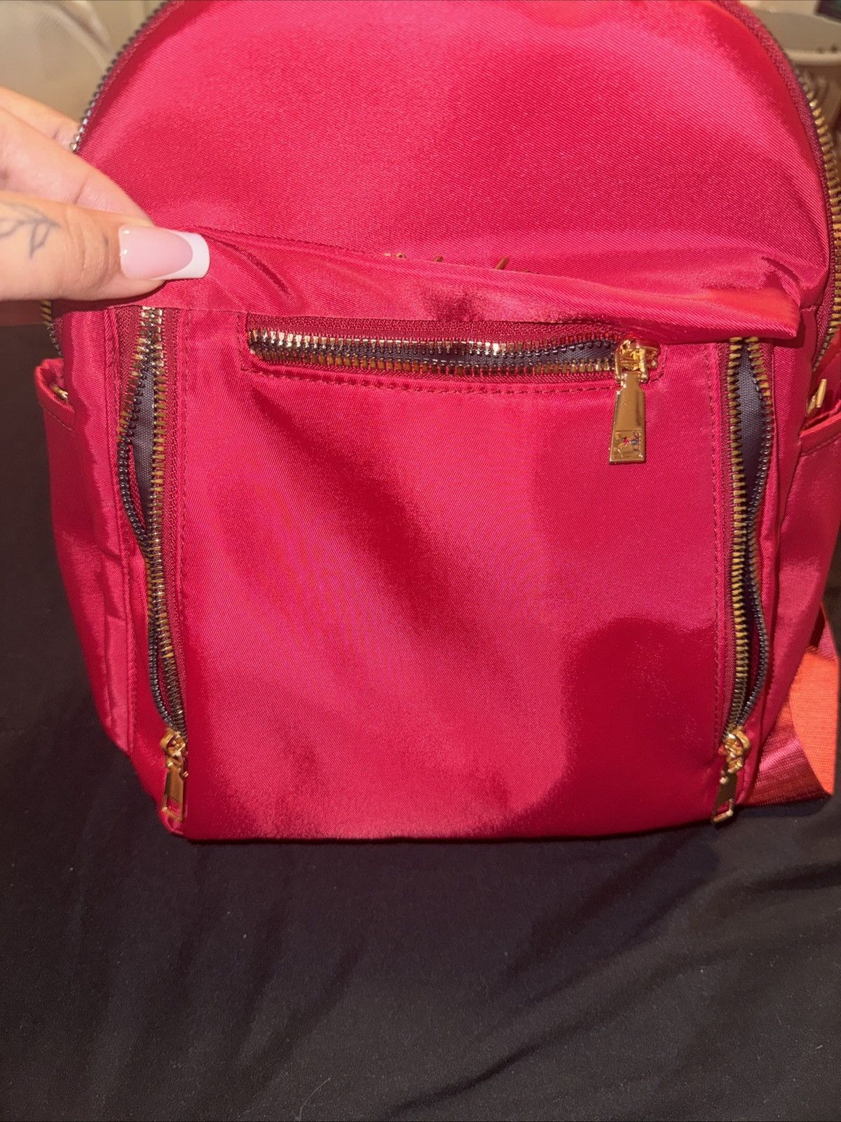 The Unbranded Brand Red Backpack|Compartments|Adjustable Shoulder Straps|Zippers Size ONE SIZE - 5 Thumbnail