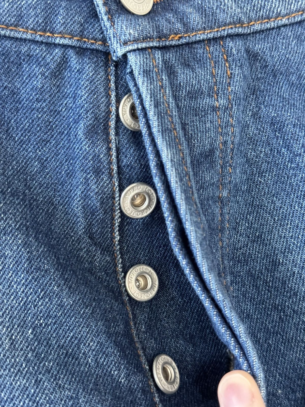 Y/Project SS22 SSENSE Navy Acid Wash Wire Jeans 36 Size US 36 / EU 52 - 5 Thumbnail
