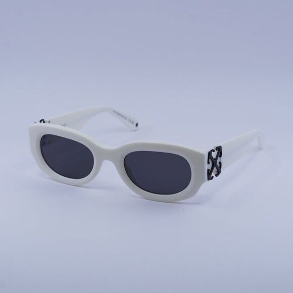 Off-White Off-White OERI14E PALMER 0107 Sunglasses White Oval Frame Size ONE SIZE - 5 Thumbnail