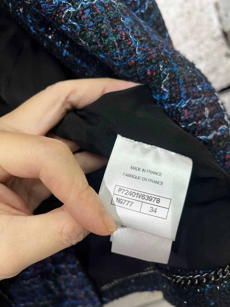 Chanel Chanel SS22 Blue Tweed Jacket -2505 Size US XS / EU 42 / 0 - 7 Thumbnail