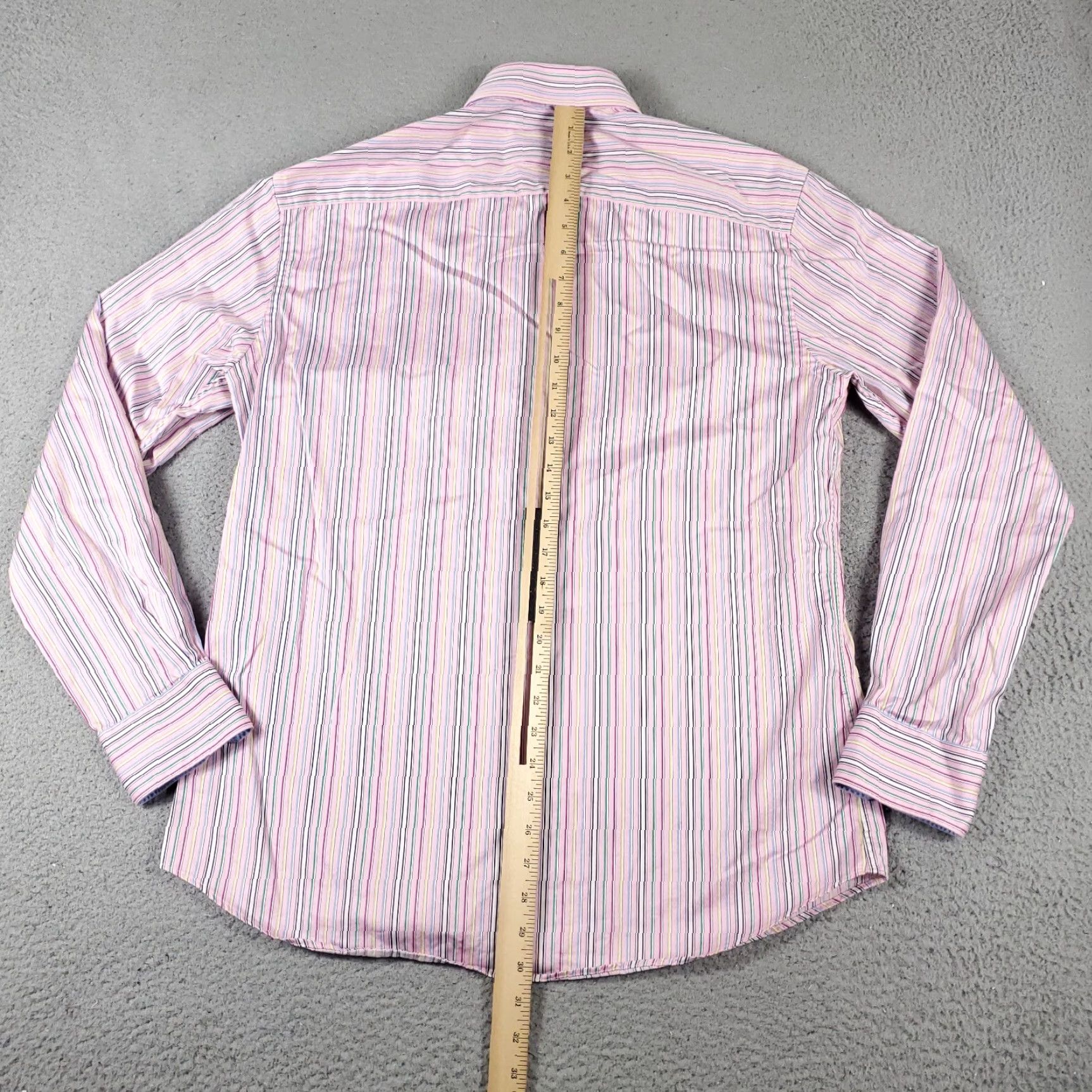 BUGATCHI Bugatchi Uomo Shirt Mens L Pink Plaid Button-Up Long Sleeve Size US L / EU 52-54 / 3 - 3 Thumbnail