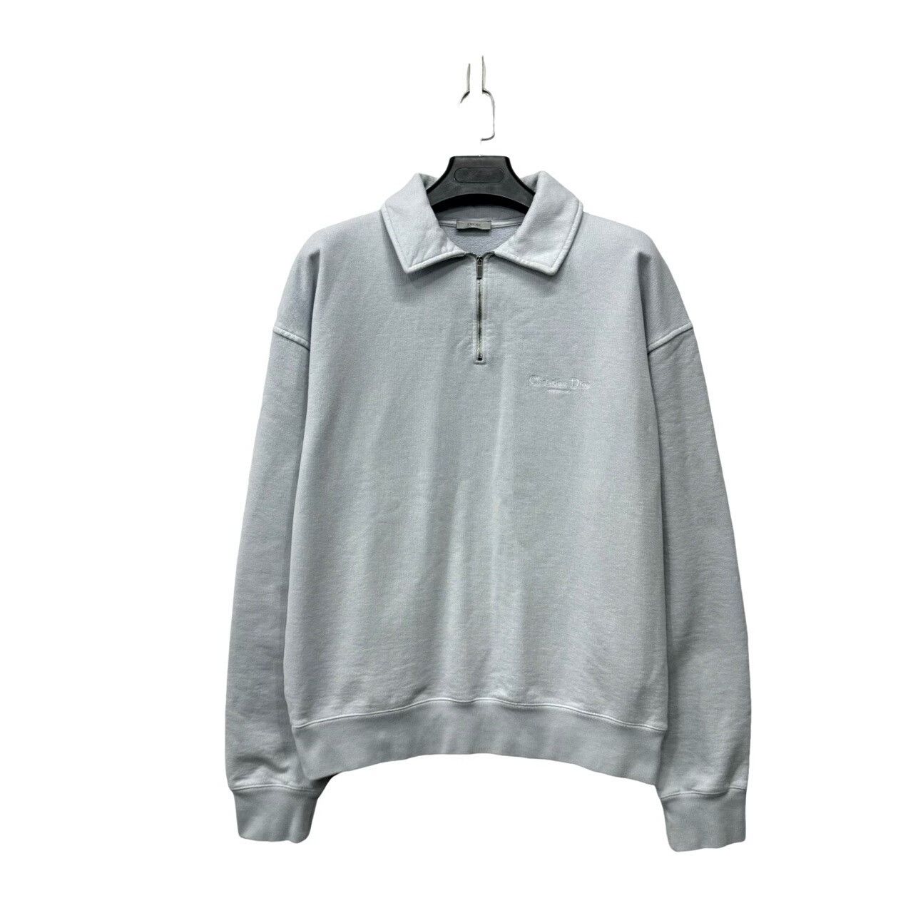 Dior Dior Ice Blue Embroidered Logo Sweatshirt Size US M / EU 48-50 / 2 - 1 Thumbnail