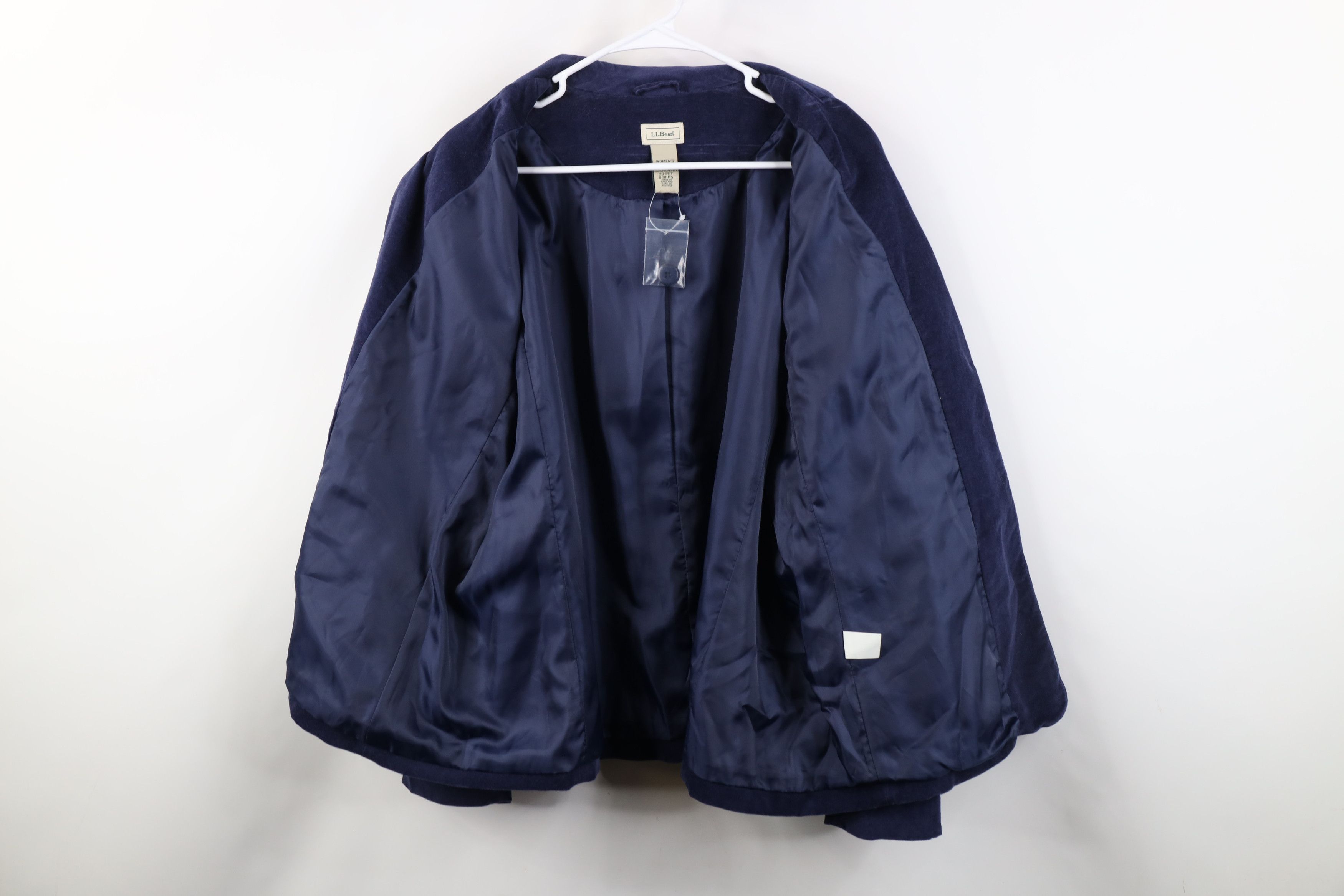L.L. Bean Deadstock Vintage LL Bean Velour Suit Blazer Jacket Blue Size 3XL / US 20-22 - 10 Thumbnail