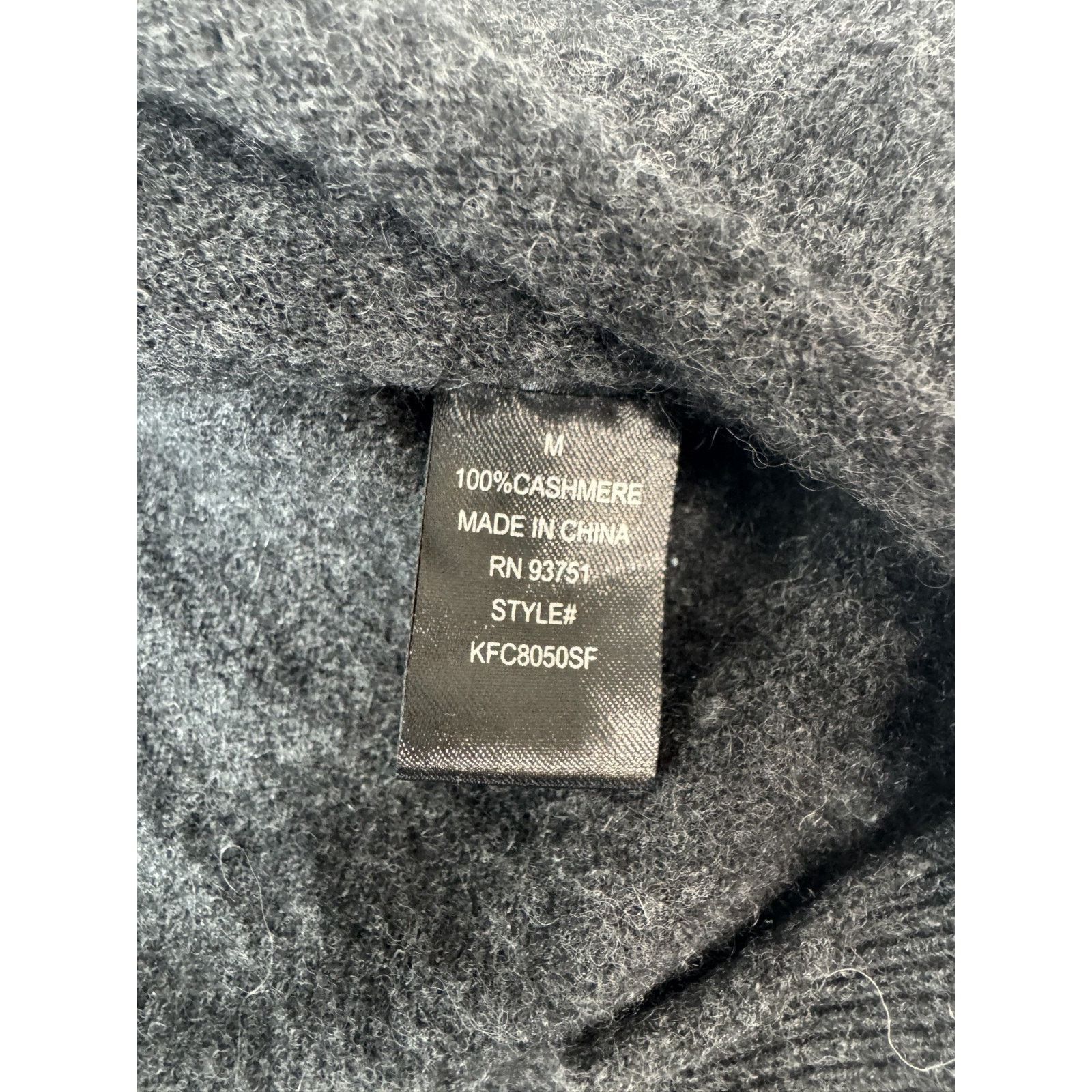 Other Lusso Cashmere Sweater Medium Gray Turtleneck Cut Out Twist Size M / US 6-8 / IT 42-44 - 6 Thumbnail