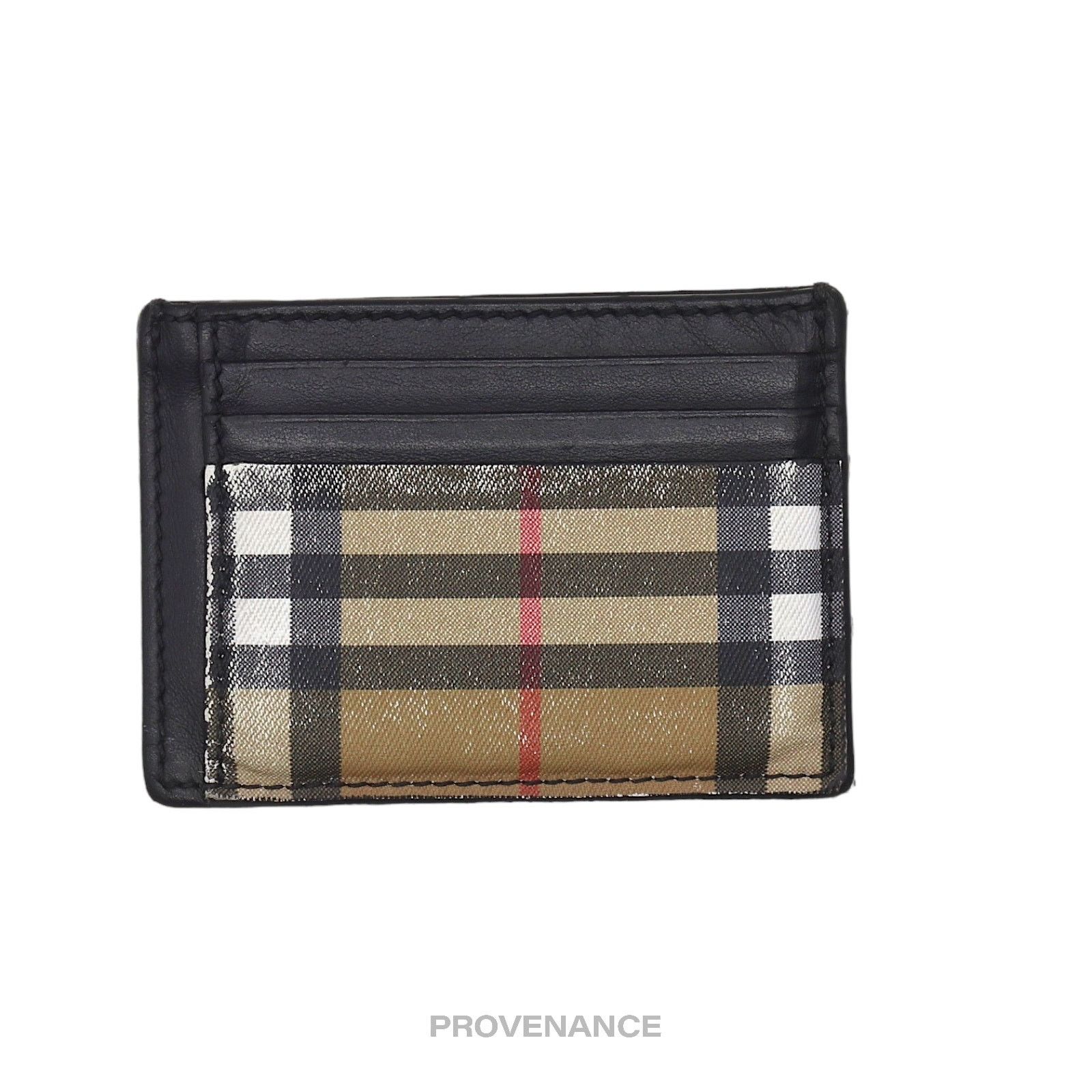Burberry 🔴 Burberry Money Clip Card Wallet - Nova Check Black Size ONE SIZE - 1 Thumbnail