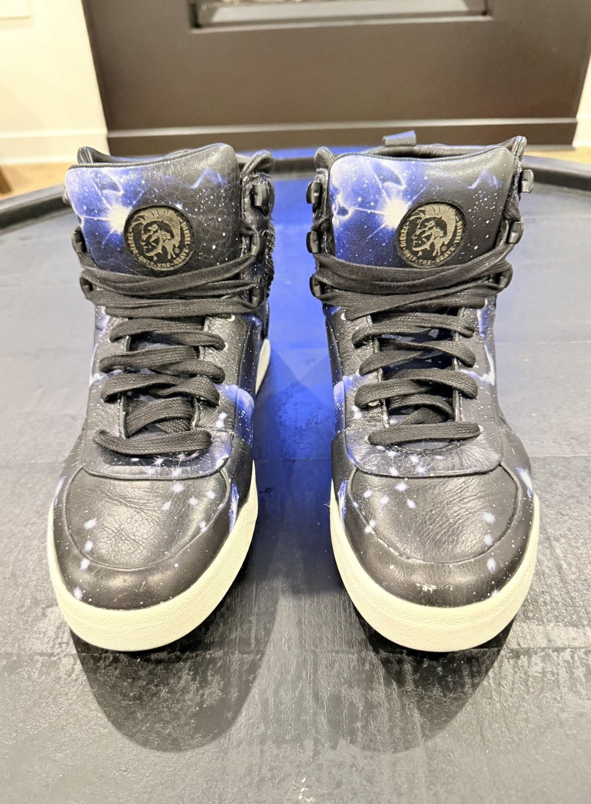 Diesel Limited Edition Diesel Onice Galaxy Blue/Black High Tops 9 Size US 9 / EU 42 - 8 Thumbnail
