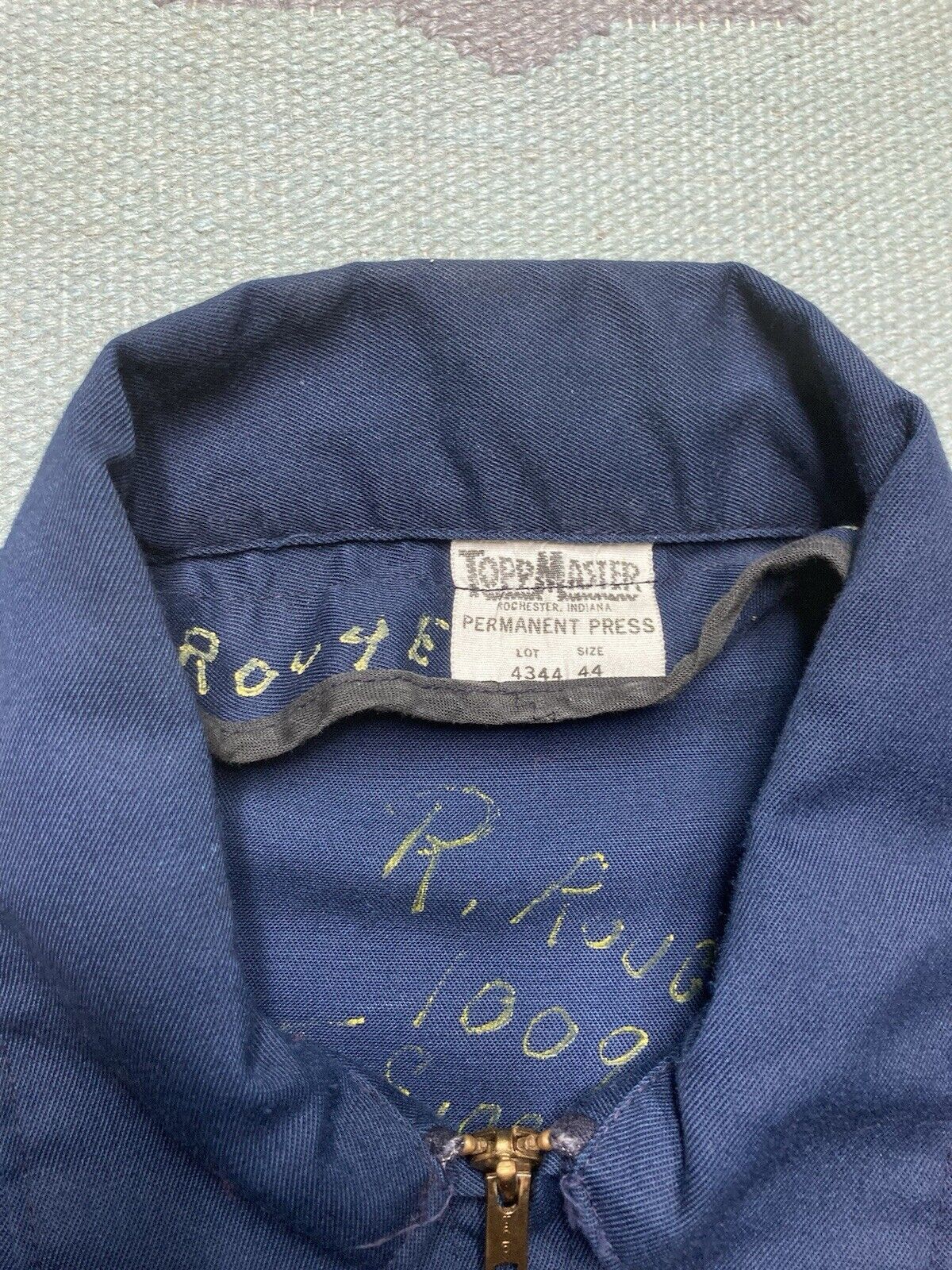 Vintage VTG 60s ToppMaster work jacket 3 pocket talon workwear 44 Size US L / EU 52-54 / 3 - 8 Thumbnail