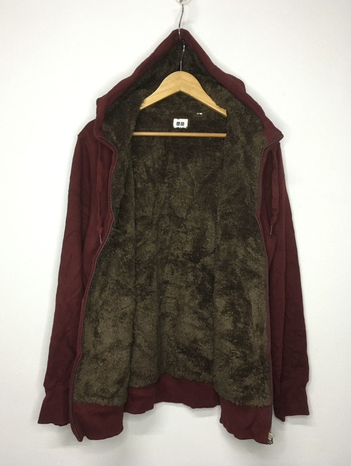Uniqlo Crazy Uniqlo Fur Lined Zip Up Hoodie Size US XL / EU 56 / 4 - 9 Thumbnail