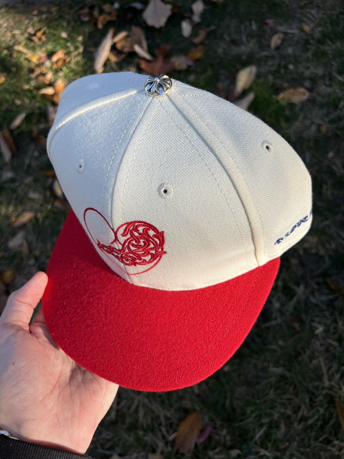Chrome Hearts Chrome Hearts Red Vine Heart Fitted Hat Size ONE SIZE - 5 Thumbnail