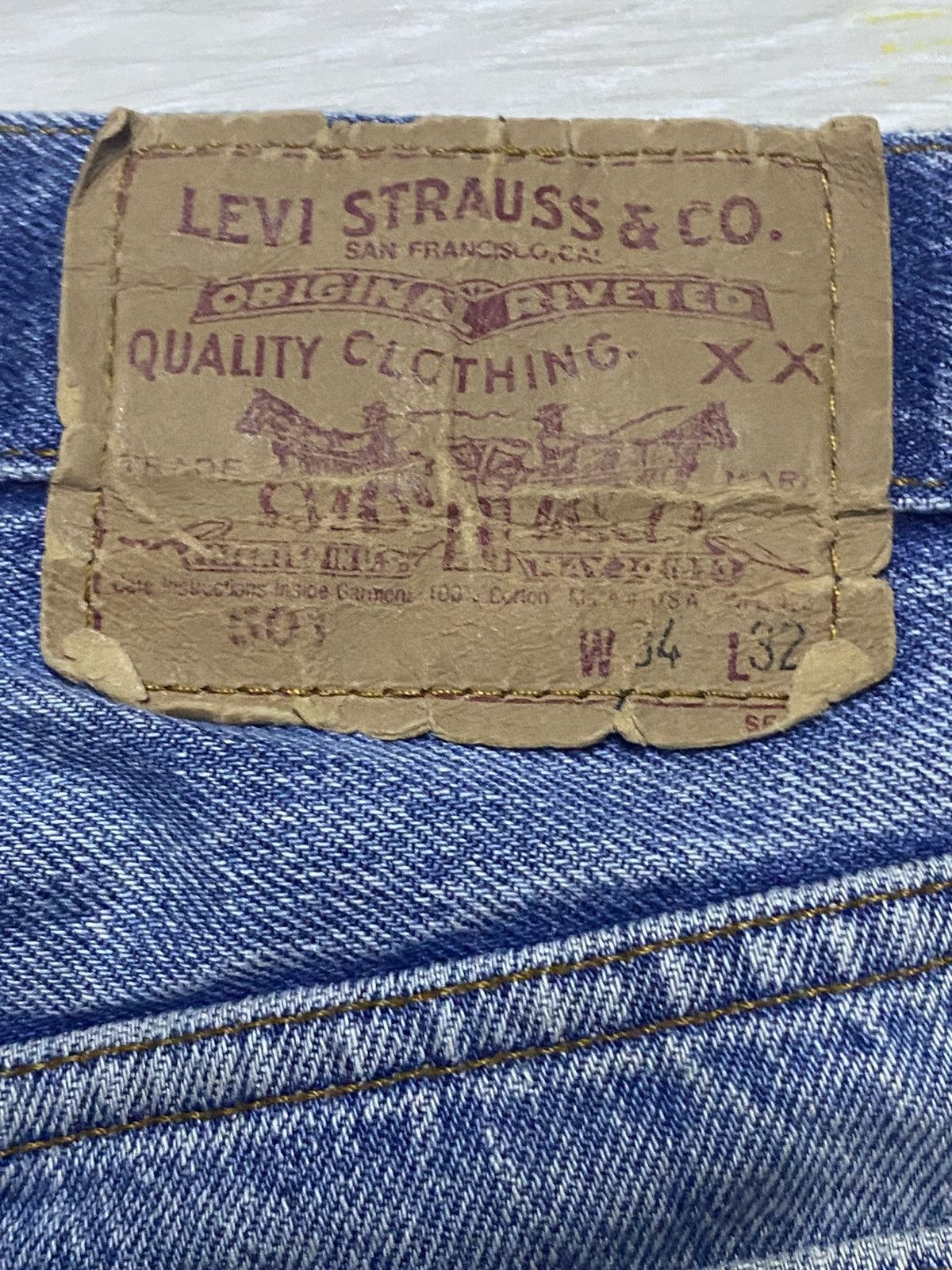 Levi's Vintage Levis 501 90s ButtonFly 522 Distressed Jeans Size US 32 / EU 48 - 16 Thumbnail