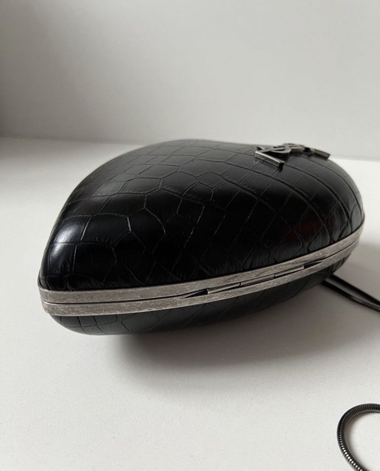 Saint Laurent Paris Saint Laurent Paris Love Box Croc Effect Leather Bag Clutch Size ONE SIZE - 4 Thumbnail