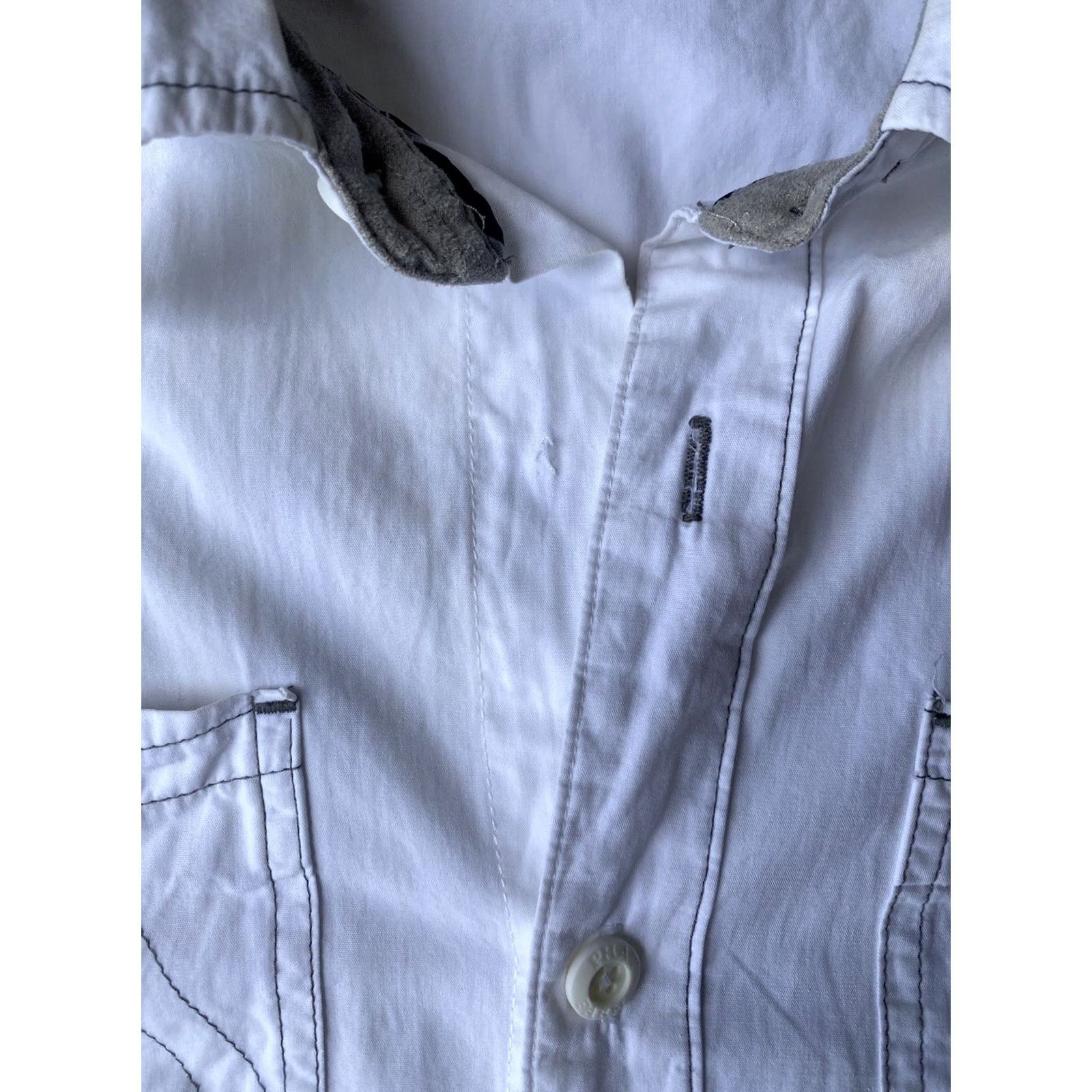 Phat Farm VINTAGE Phat Farm Button Up Shirt Large White Ye2K Hip Hop Grunge Shirt Size US L / EU 52-54 / 3 - 6 Thumbnail