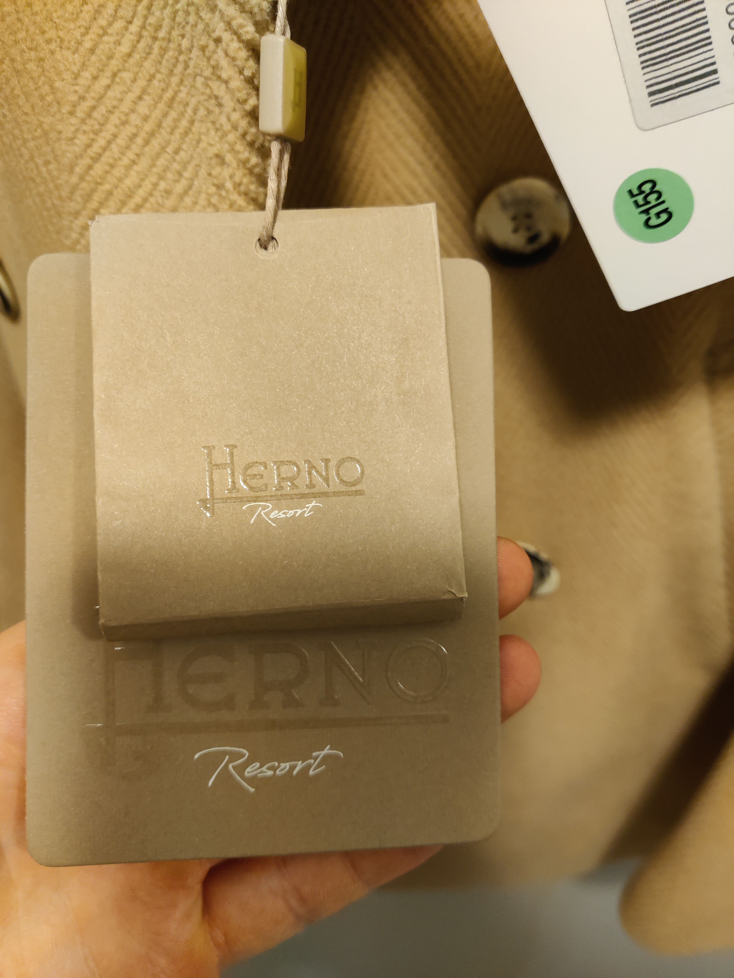 Herno Herno Beige Herringbone Wool Coat - NWT Size US L / EU 52-54 / 3 - 9 Thumbnail