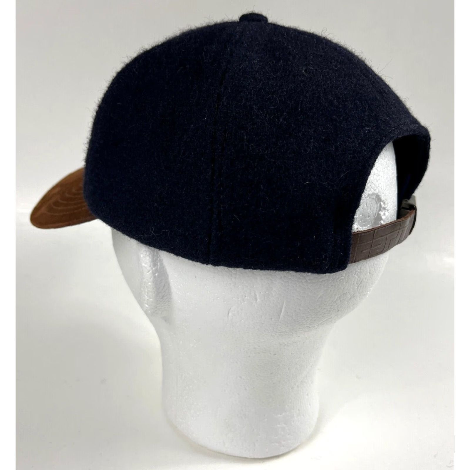Vintage VINTAGE ESPN The Industry Strapback Hat Suede Brim Made in USA Navy Blue Adult One Size Adjustable Mens 90s Sports Hat Size ONE SIZE - 6 Thumbnail