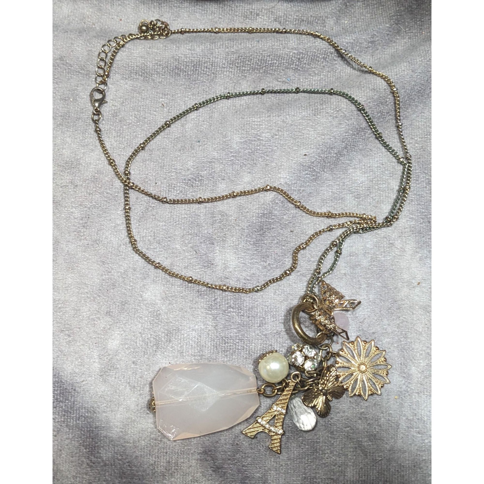 Other Coquette Y2K Floral Paris Cluster Charm Pendant Necklace Size ONE SIZE - 8 Thumbnail