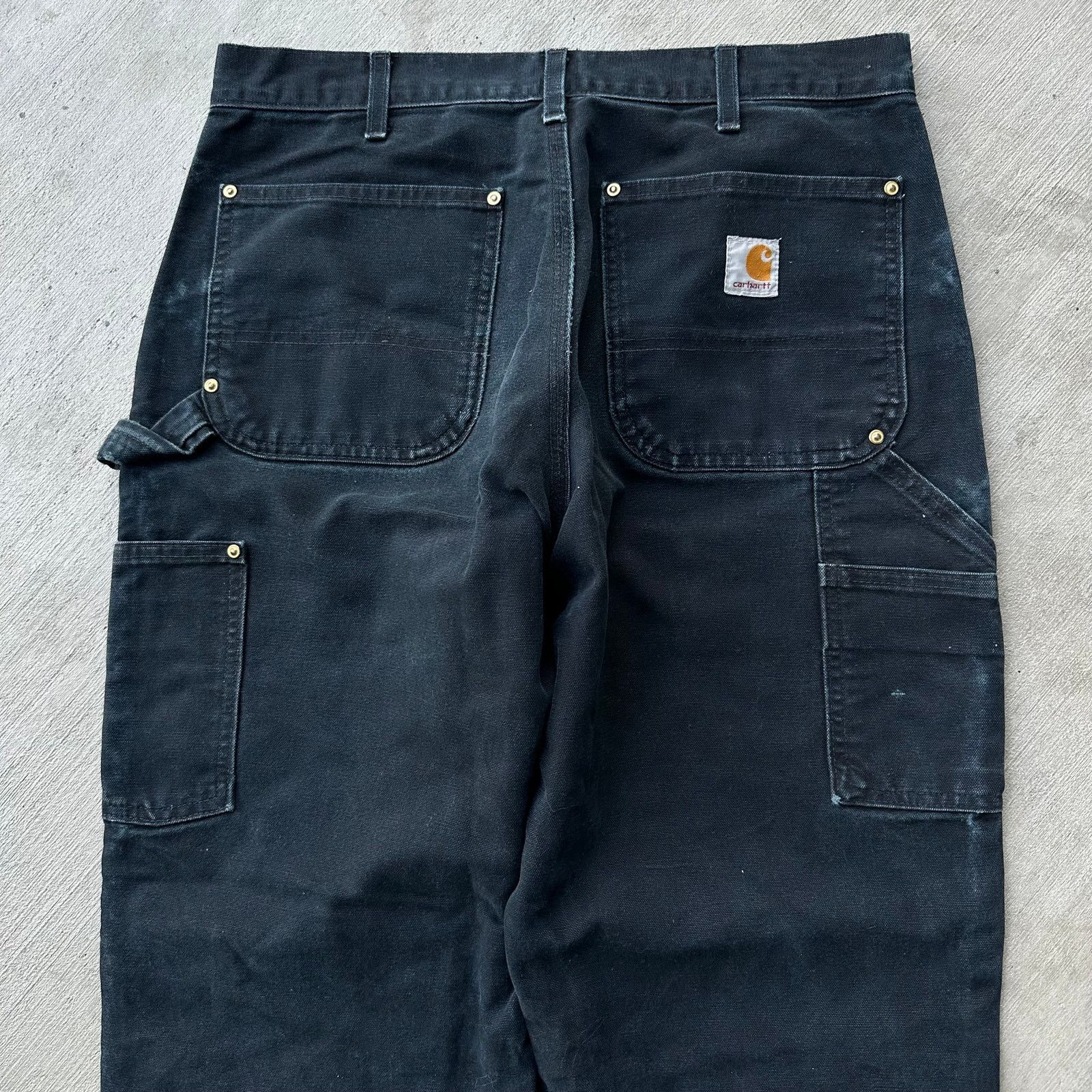Carhartt × Vintage Carhartt black double knee work wear carpenter pants Size US 33 - 6 Thumbnail