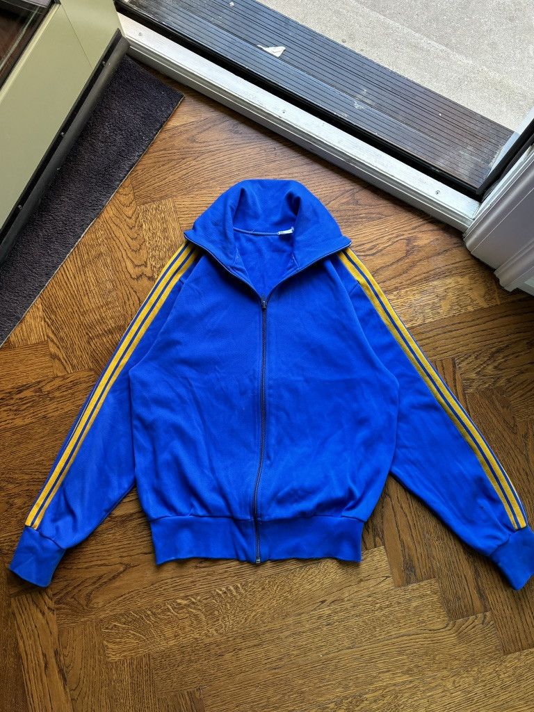 Adidas × Vintage 1980s Adidas Track Jacket Vintage Running No Trefoil 80s 70 Size US S / EU 44-46 / 1 - 8 Thumbnail