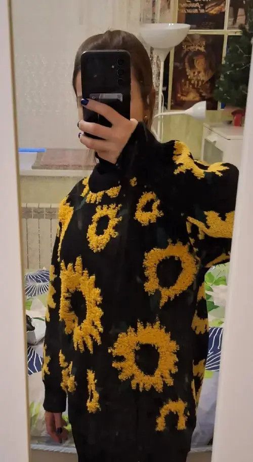 Japanese Brand Spring Flocking Floral Sweater Size US L / EU 52-54 / 3 - 3 Thumbnail