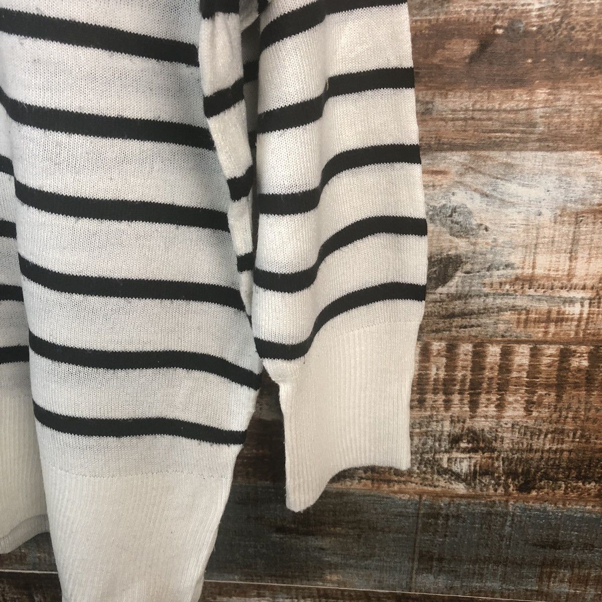 GU × OVER THE STRiPES GU Stripe White Knitwear #A1333 Size XL / US 12-14 / IT 48-50 - 8 Thumbnail