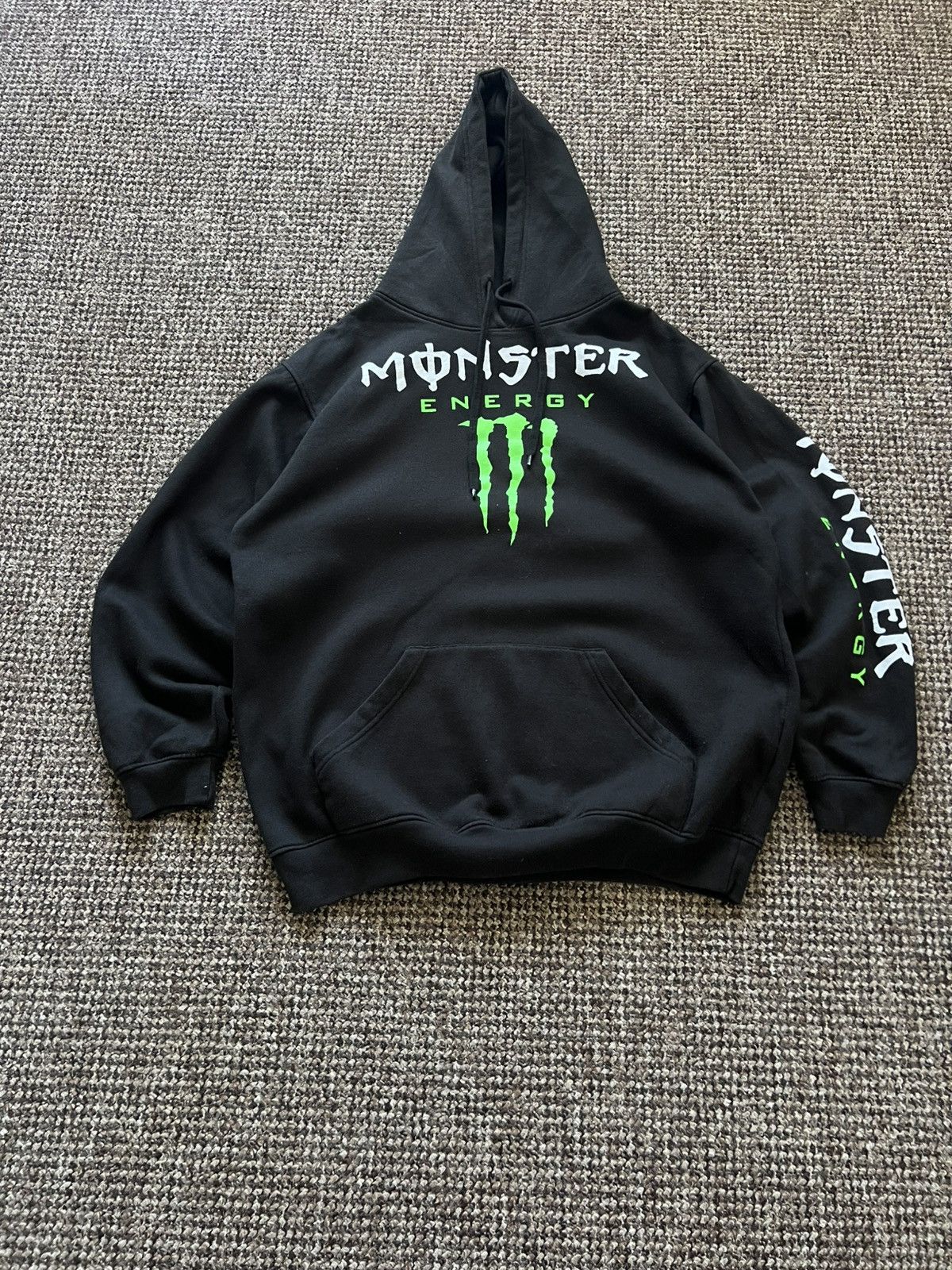 Fox Racing Vintage Monster Energy Drink Green Thunder Hoodie 90’s Y2K Size US L / EU 52-54 / 3 - 3 Thumbnail