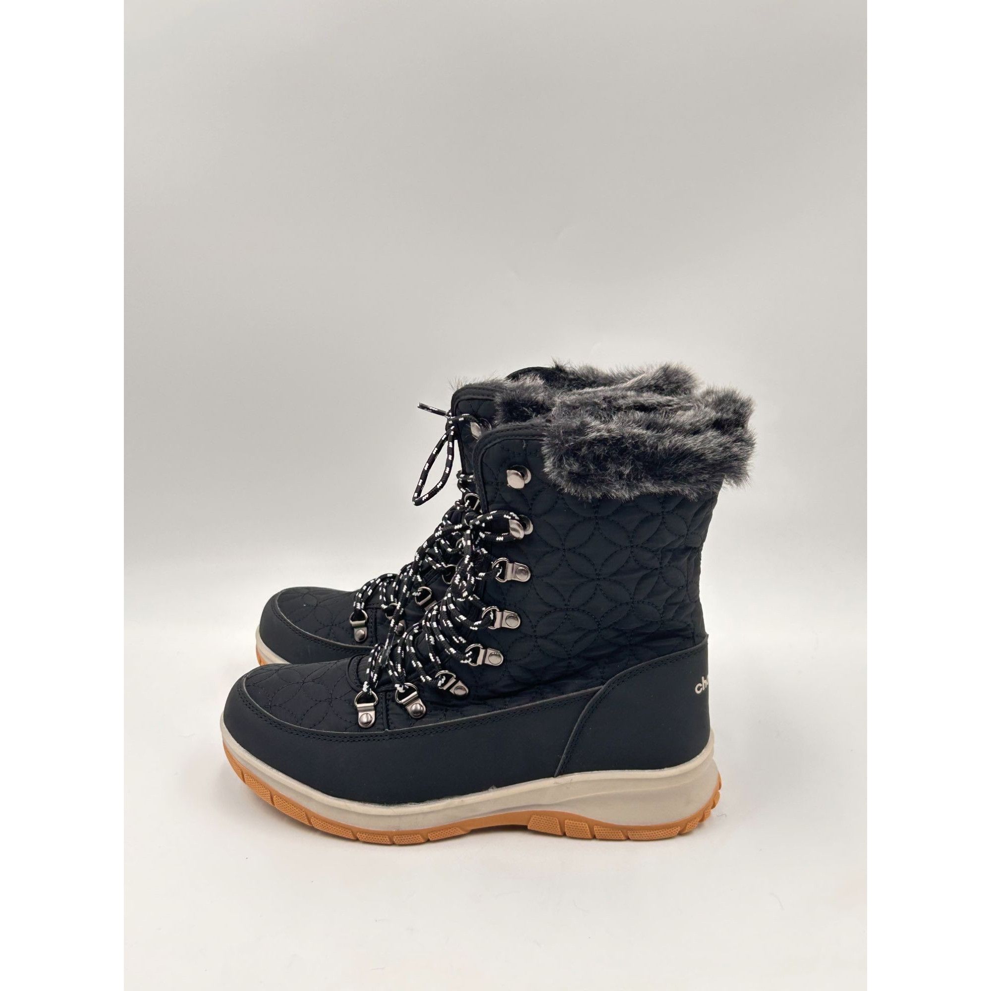 Other Chooka Belltown Mid Faux Fur Black Insulated Snow Boots Wome Size US 9 / IT 39 - 3 Thumbnail
