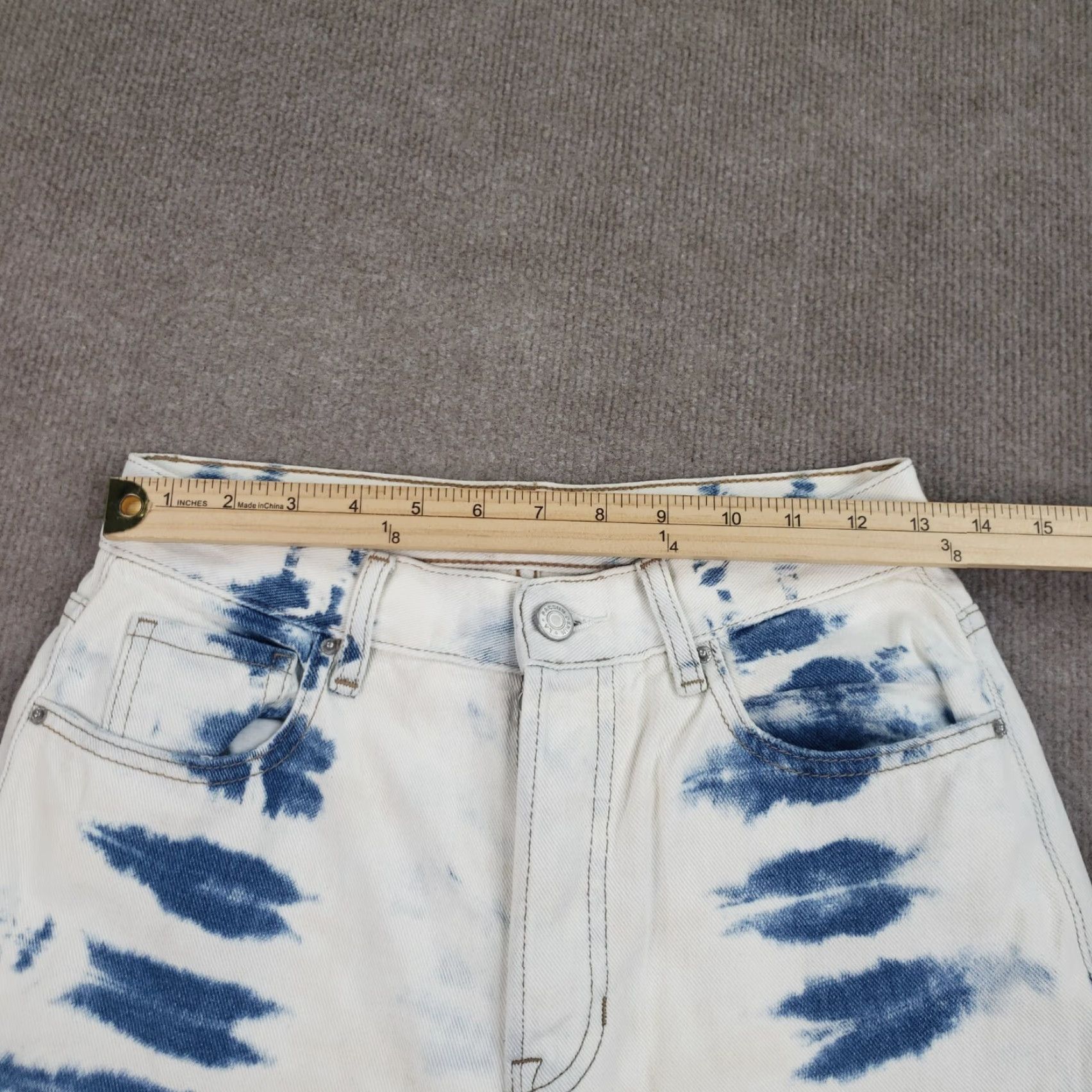 Pacsun Pacsun Womens High Rise Straight Leg Jeans 26 Extra Large White Blue Bleached Size 26" / US 2 / IT 38 - 4 Thumbnail