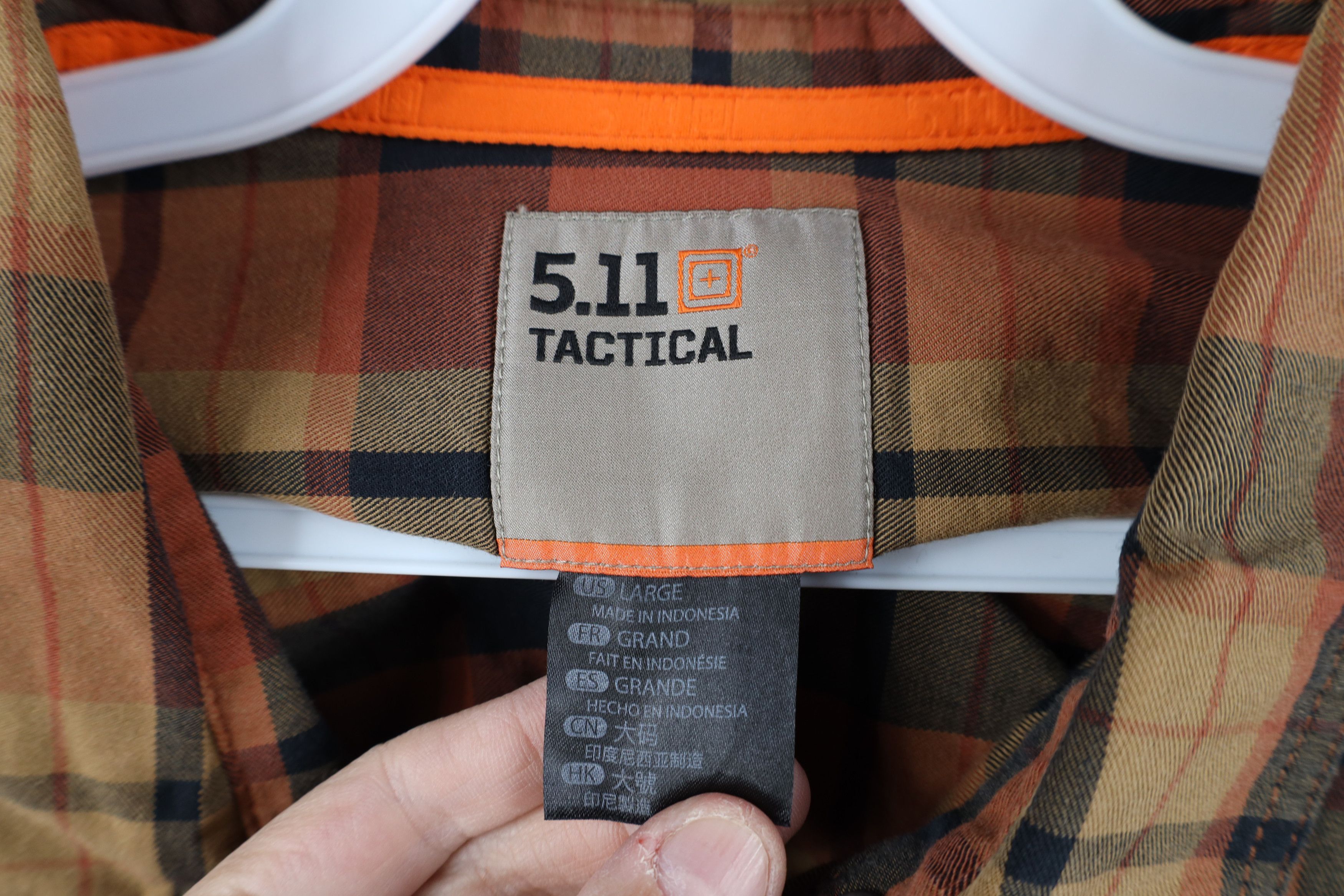 Vintage 5.11 Tactical Series Pocket Flannel Snap Button Shirt Plaid Size US L / EU 52-54 / 3 - 7 Thumbnail