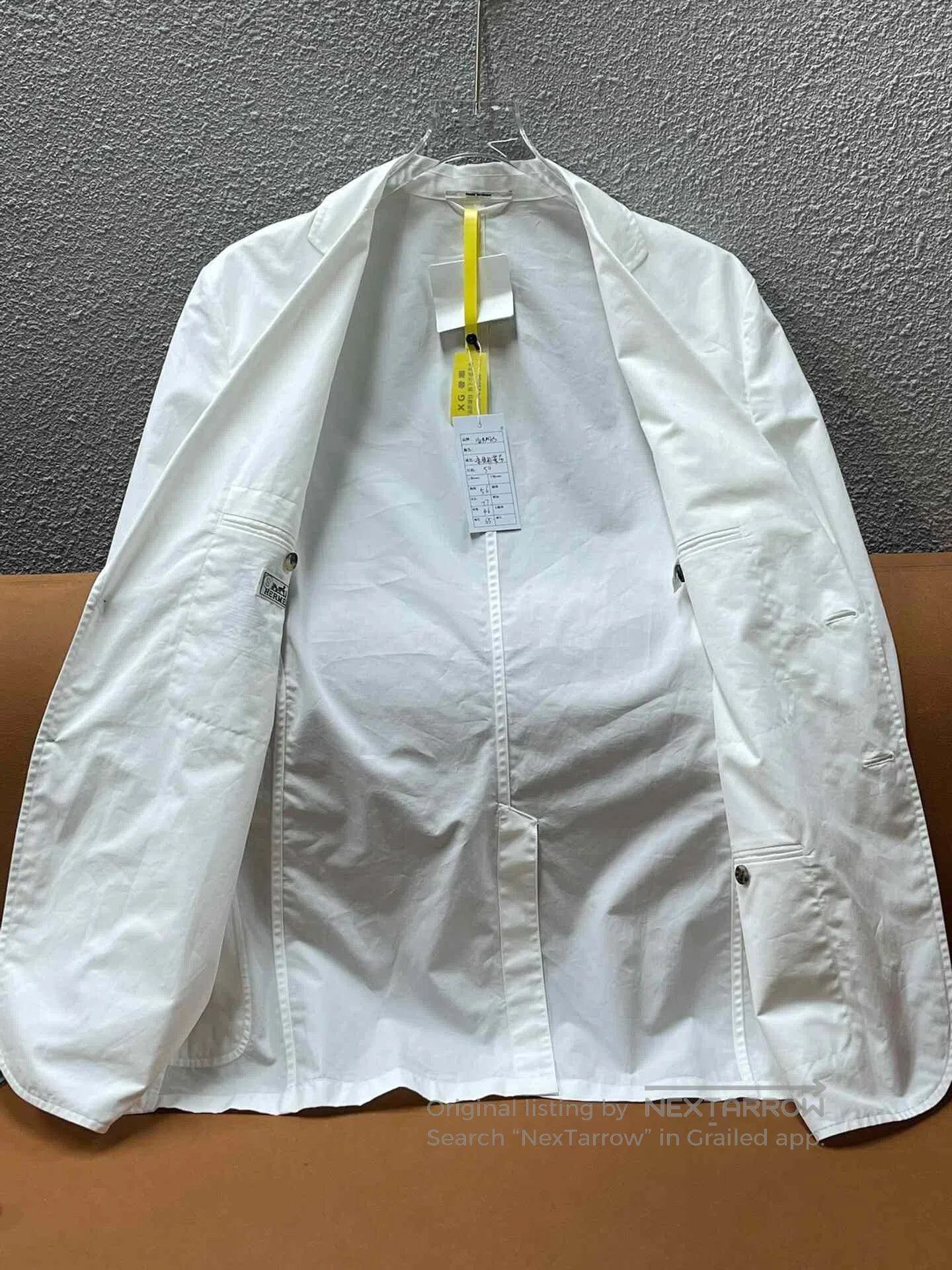 Hermes Hermes Classic Solid Lapel White Blazer. Size US M / EU 48-50 / 2 - 3 Thumbnail