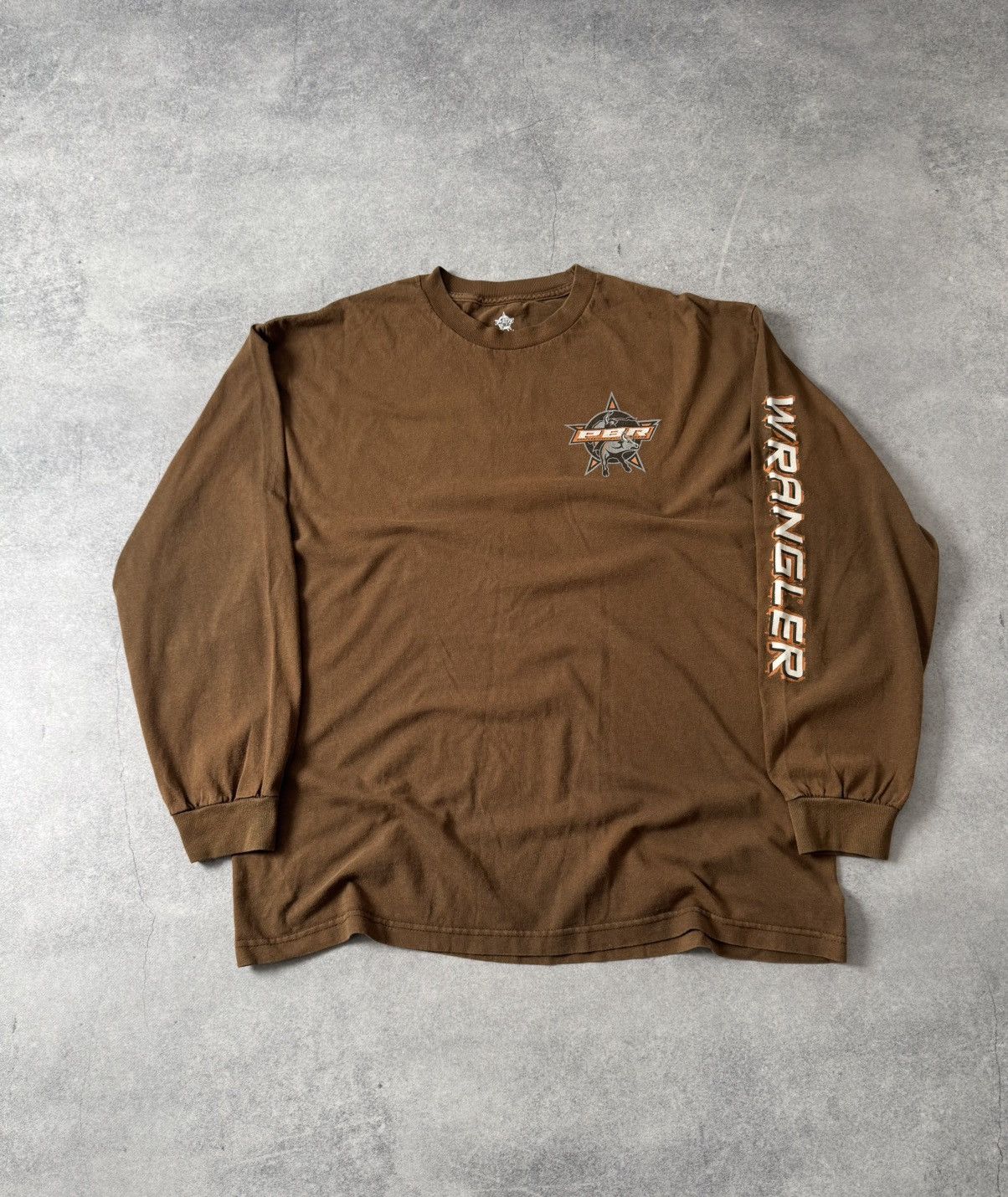 Wrangler Vintage PBR x Wrangler big logo brown long-sleeved Size US XL / EU 56 / 4 - 3 Thumbnail