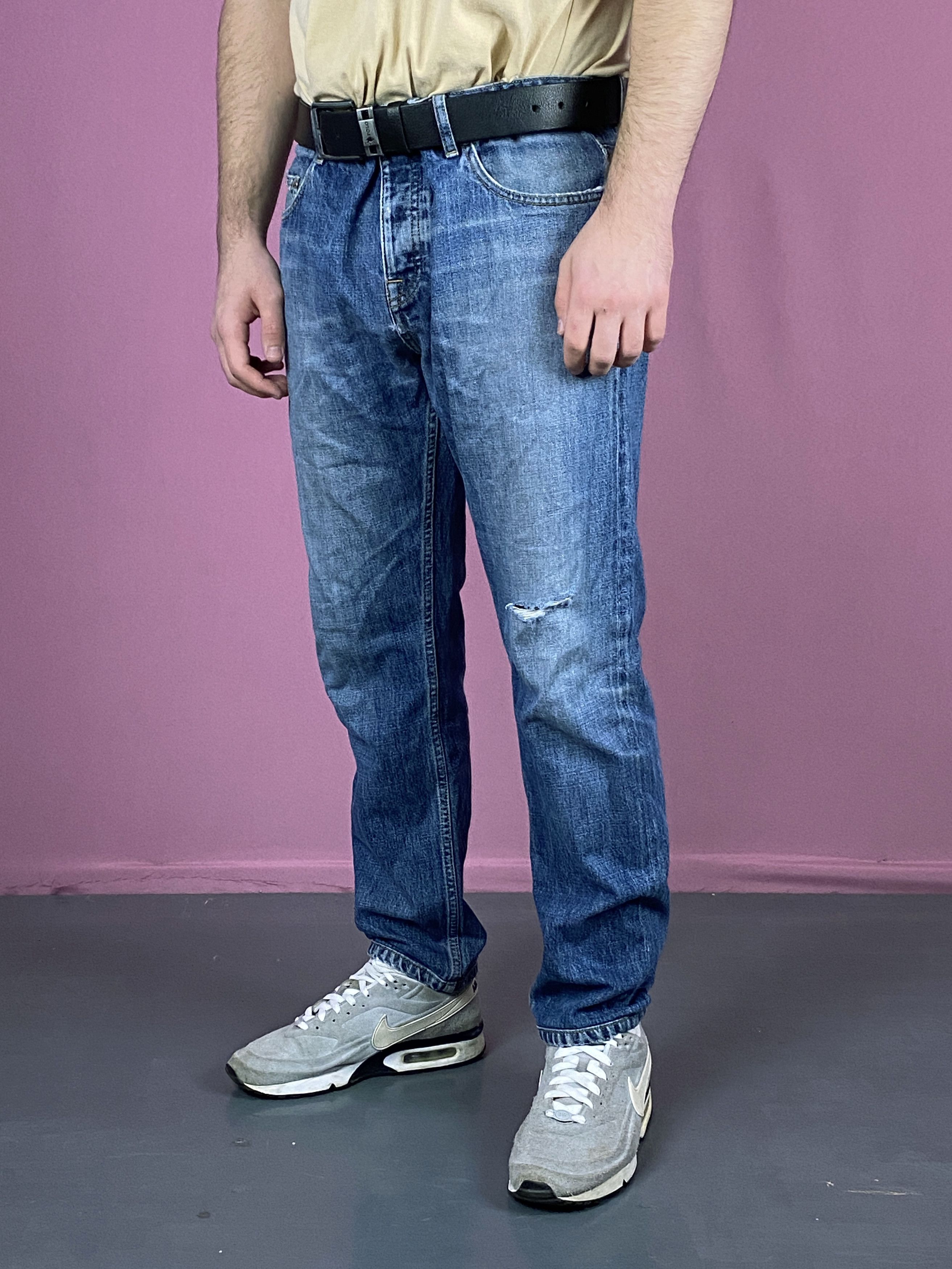 Kenzo × Vintage Kenzo Jungle Vintage Men's Knee Distress Slim Jeans - 34 Size US 34 / EU 50 - 1 Thumbnail
