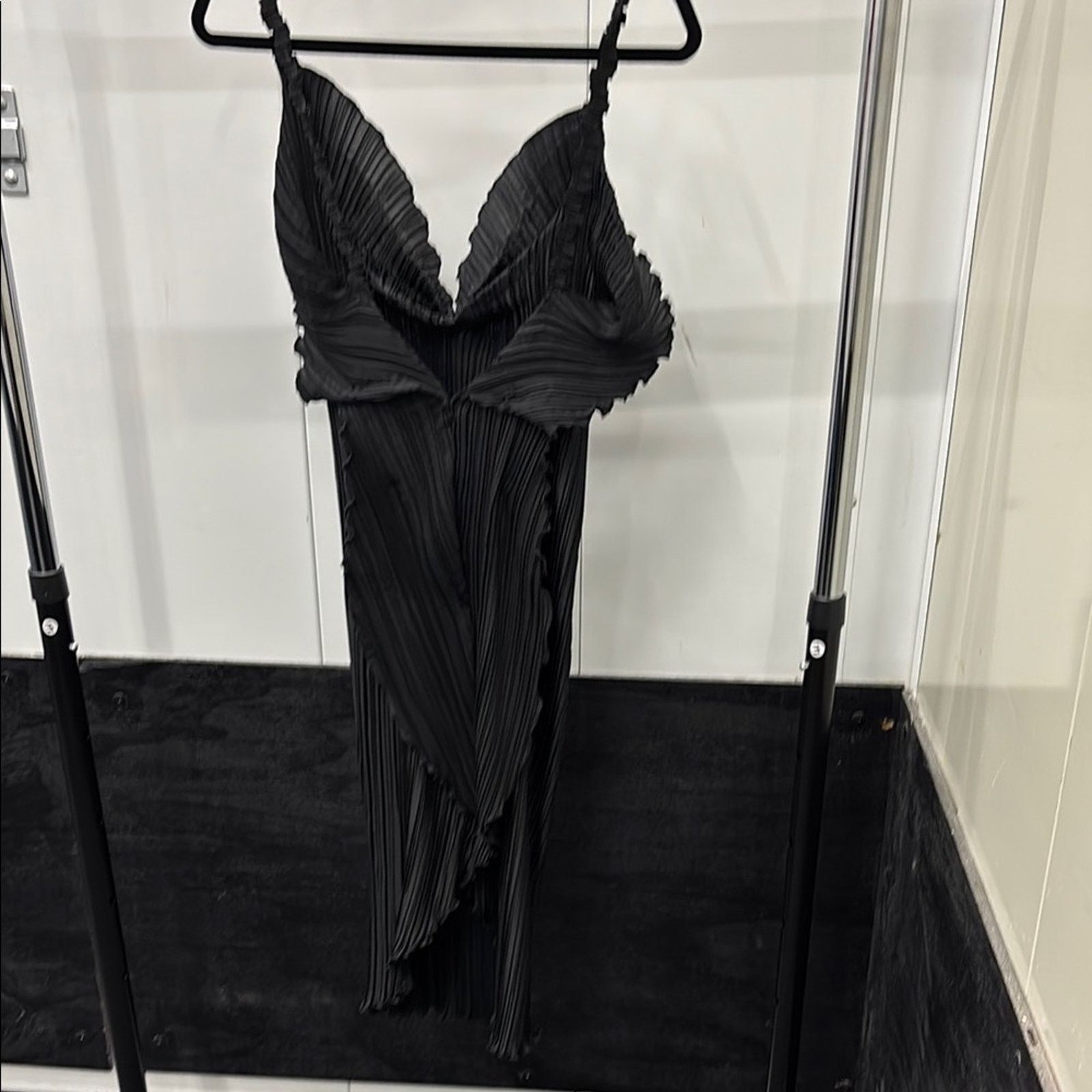 Other NWT Daphne Valente Elegant Black Pleated Dress WomenOne Size Size ONE SIZE - 5 Thumbnail